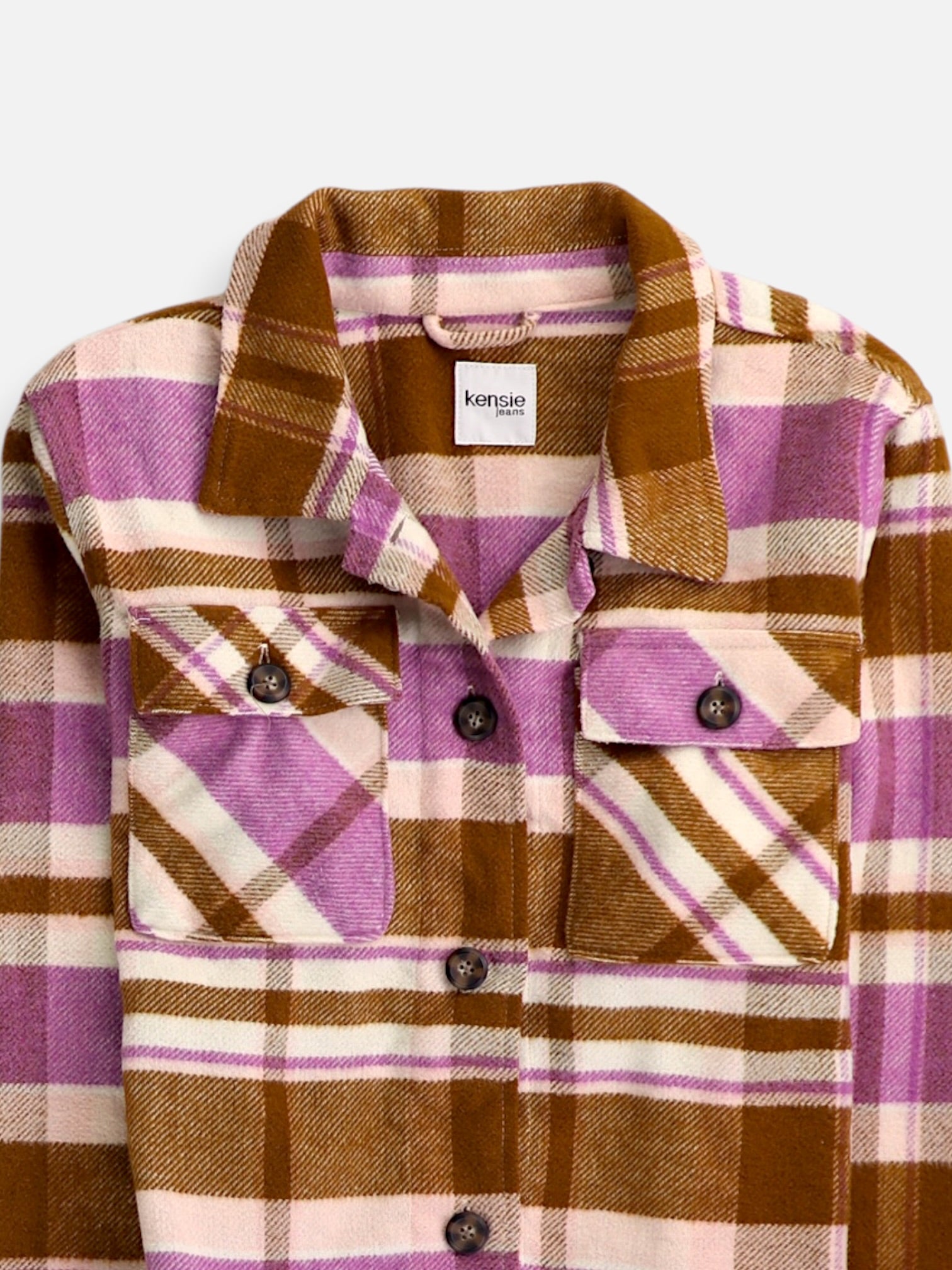 Chaqueta Sobrecamisa Color Block - Mujer - Large