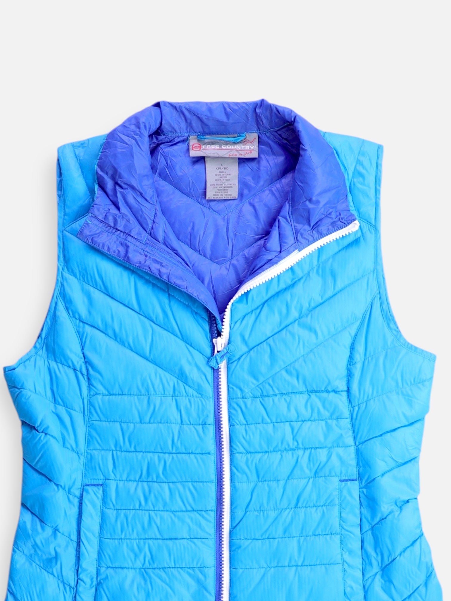 FREE COUNTY Chaleco Impermeable - Niña - Large - 14-16Y (Años)