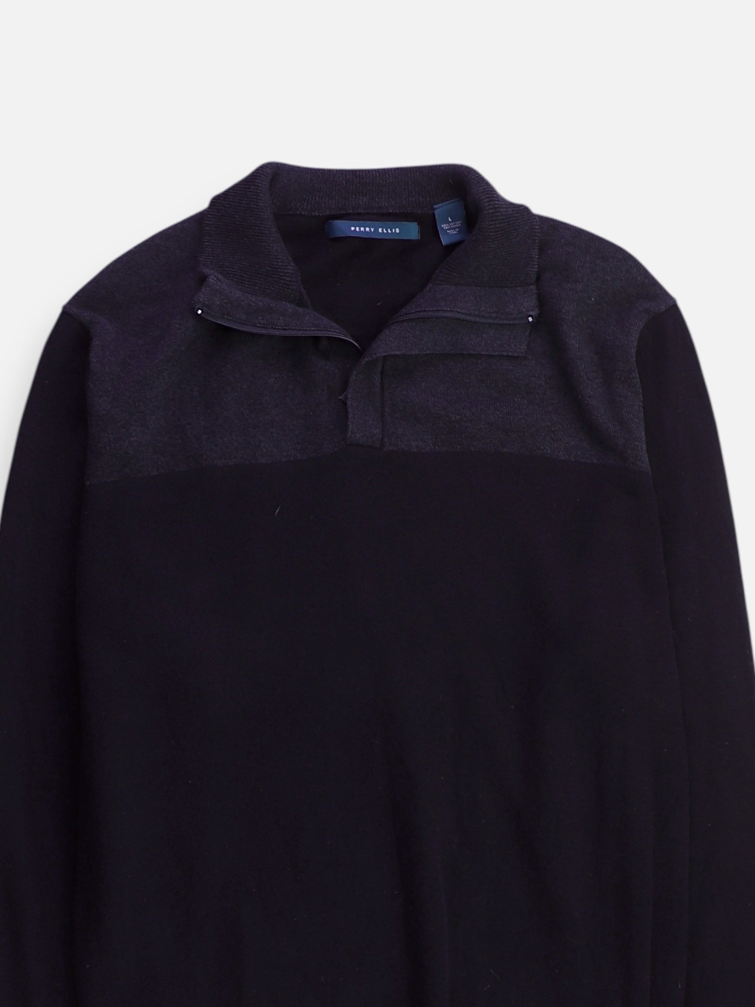 Perry Ellis Sueter Fleece Casual - Hombre - Large