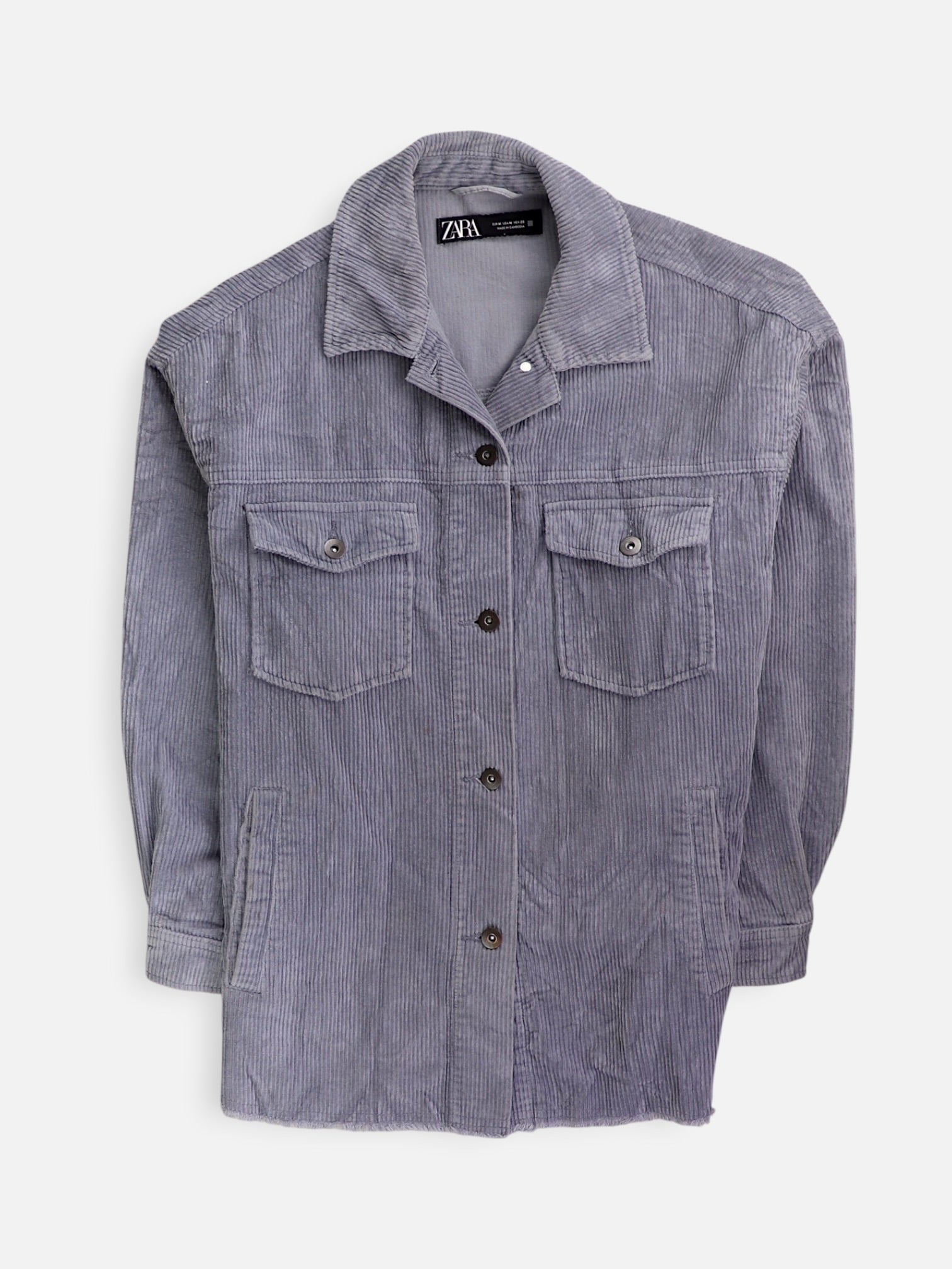 ZARA Chaqueta Sobrecamisa Corduroy - Mujer - Medium