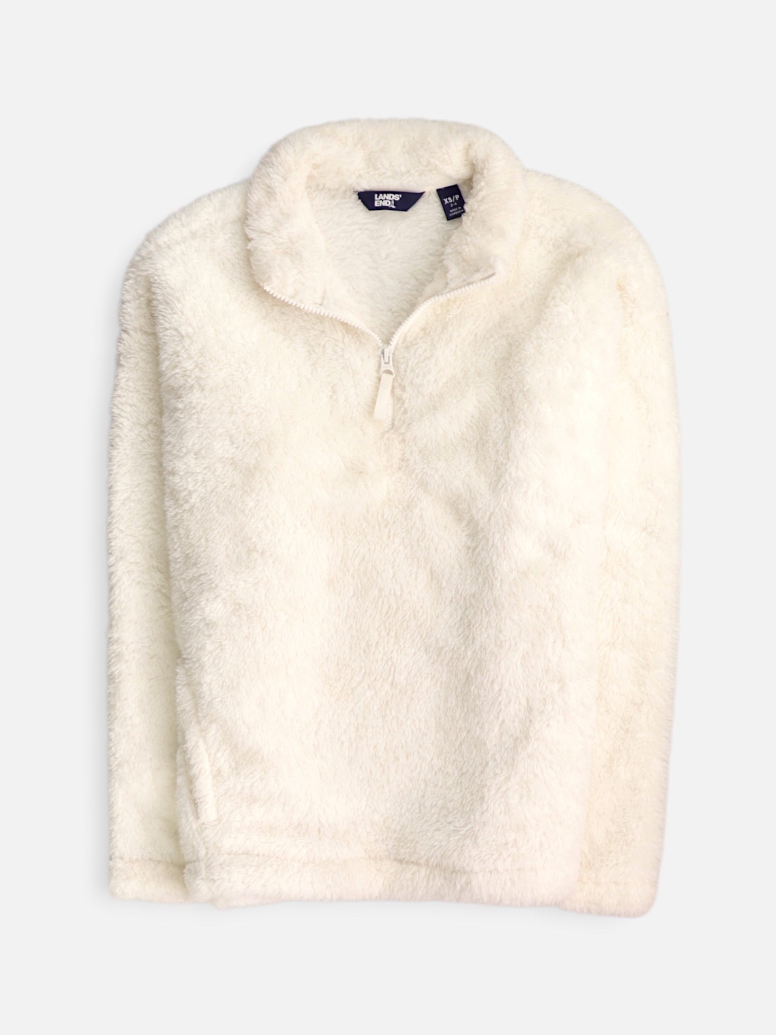 LANDS END Sueter Fleece Teddy - Mujer - XS