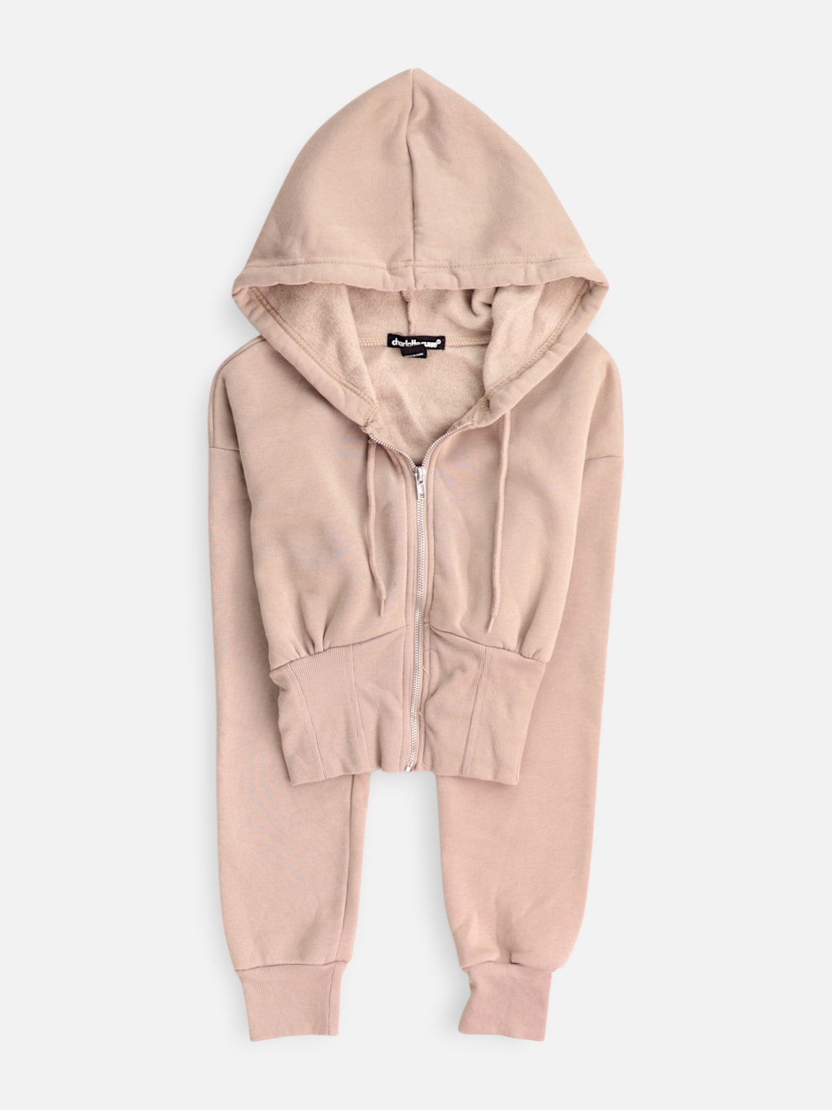 Charlotte Russe  Sudadera Hoodie Crop Top - Mujer - Medium