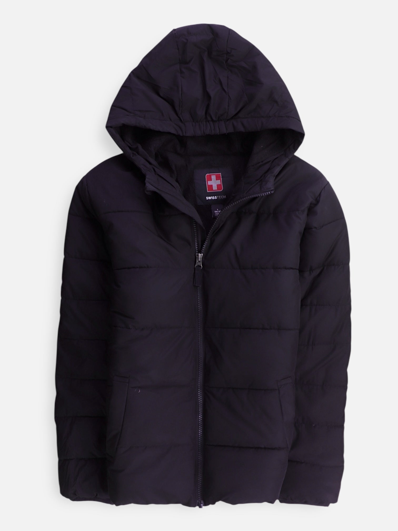 SwissTech Chaqueta Puffer Impermeable - Niño - Large - 10-12Y (Años)