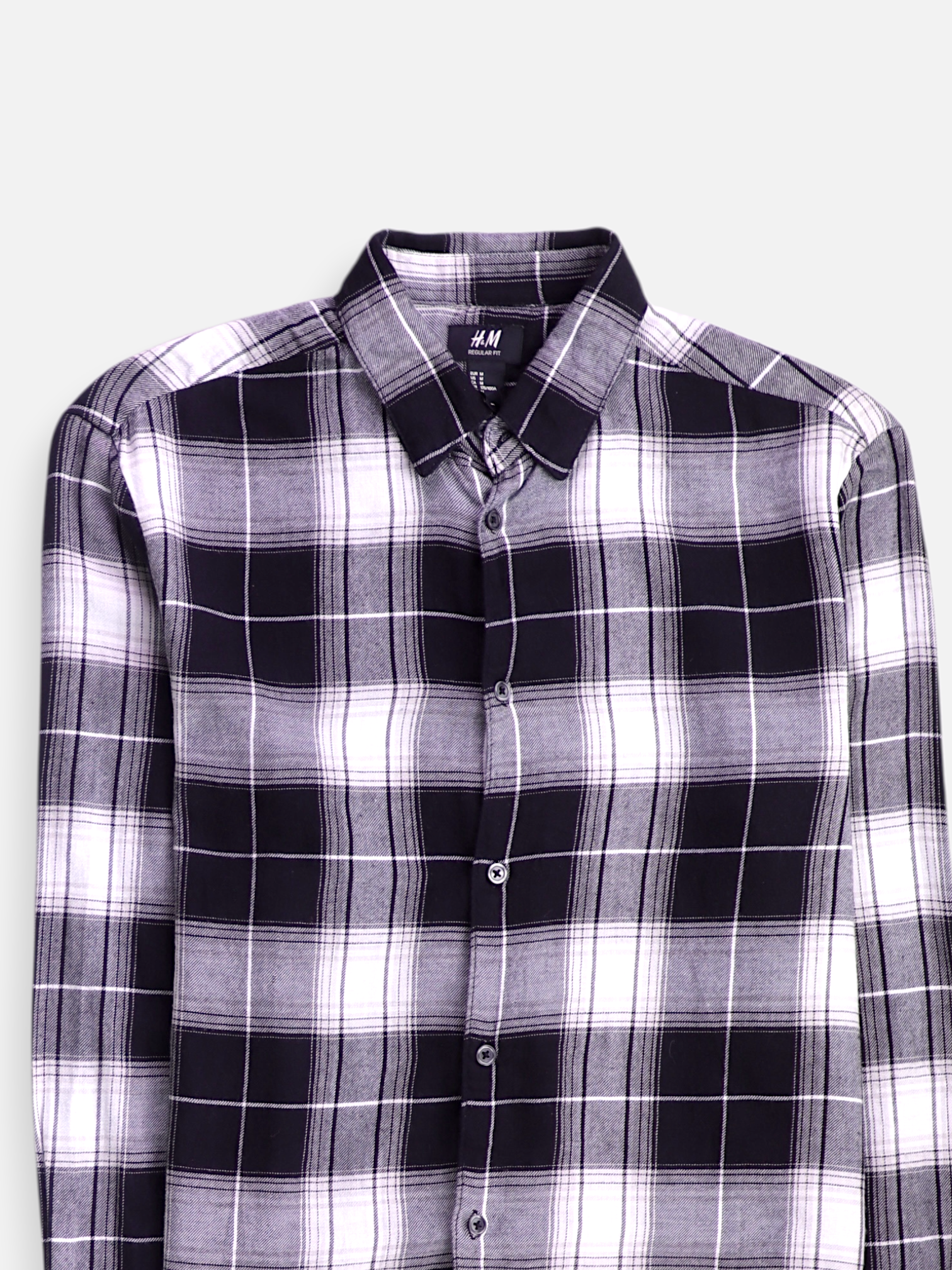 H&M Camisa Color Block - Hombre - Medium