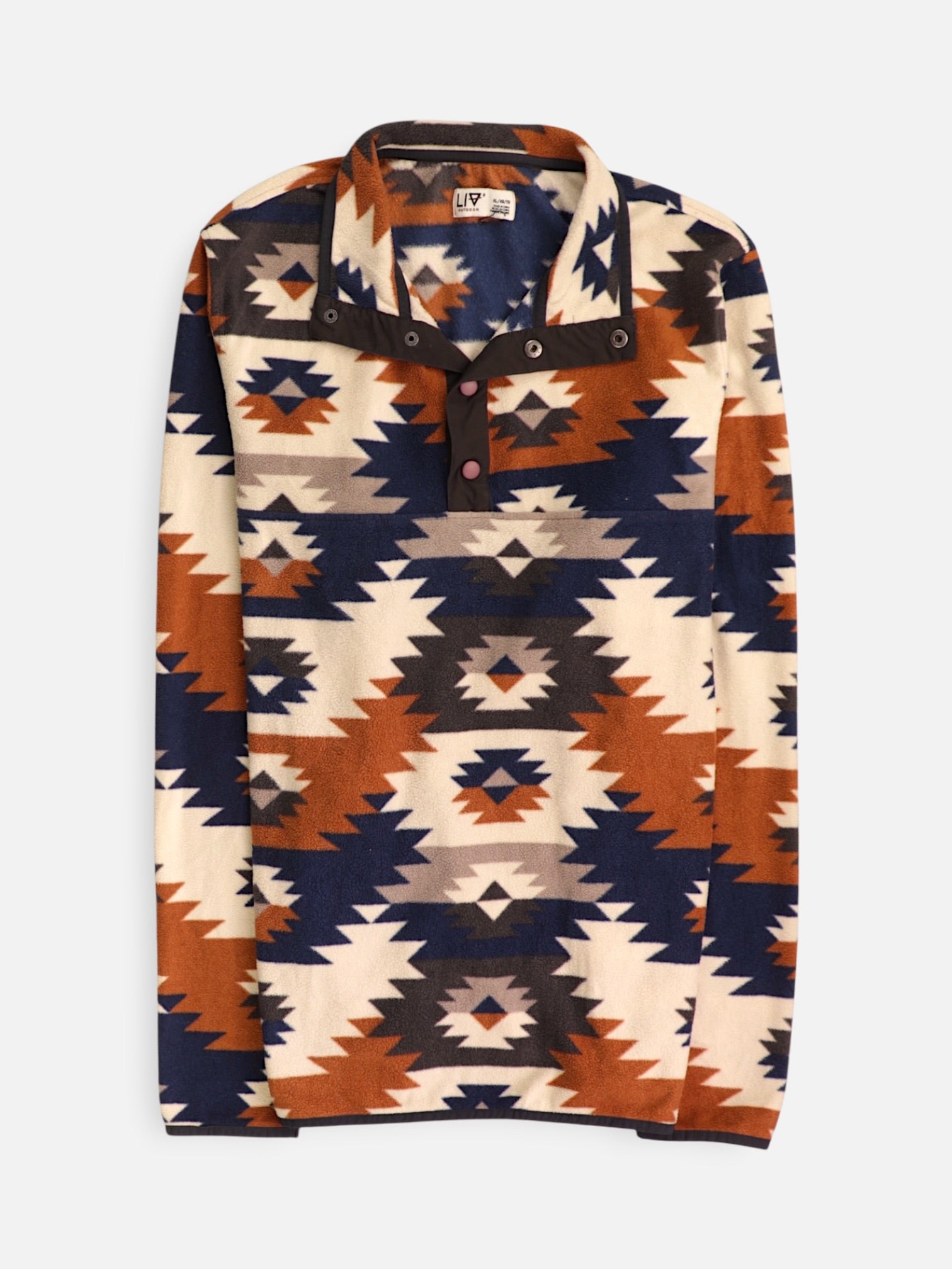 Sueter Fleece Color Block - Hombre - XL