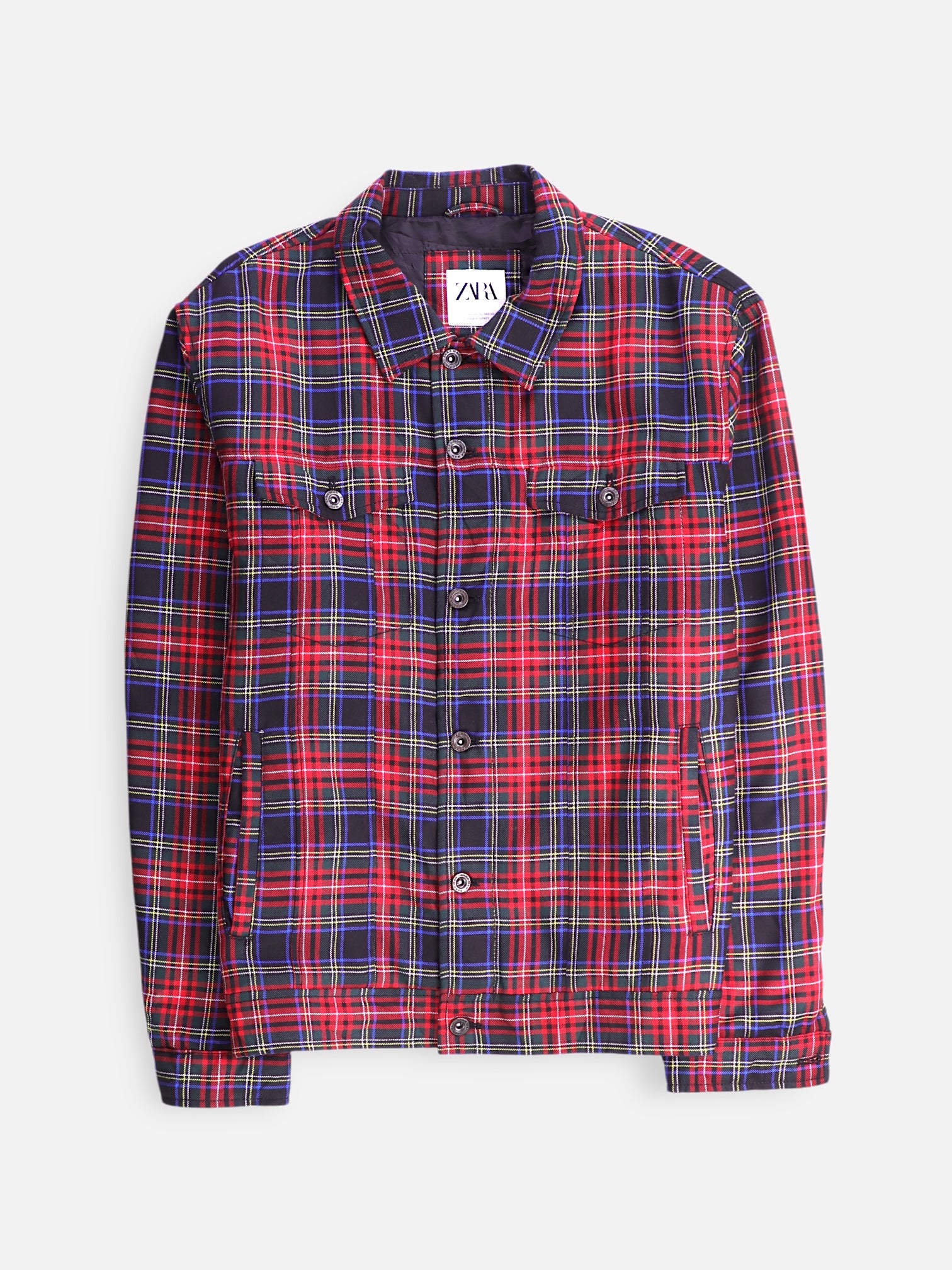 ZARA Chaqueta Casual Plaid Types - Hombre - XL