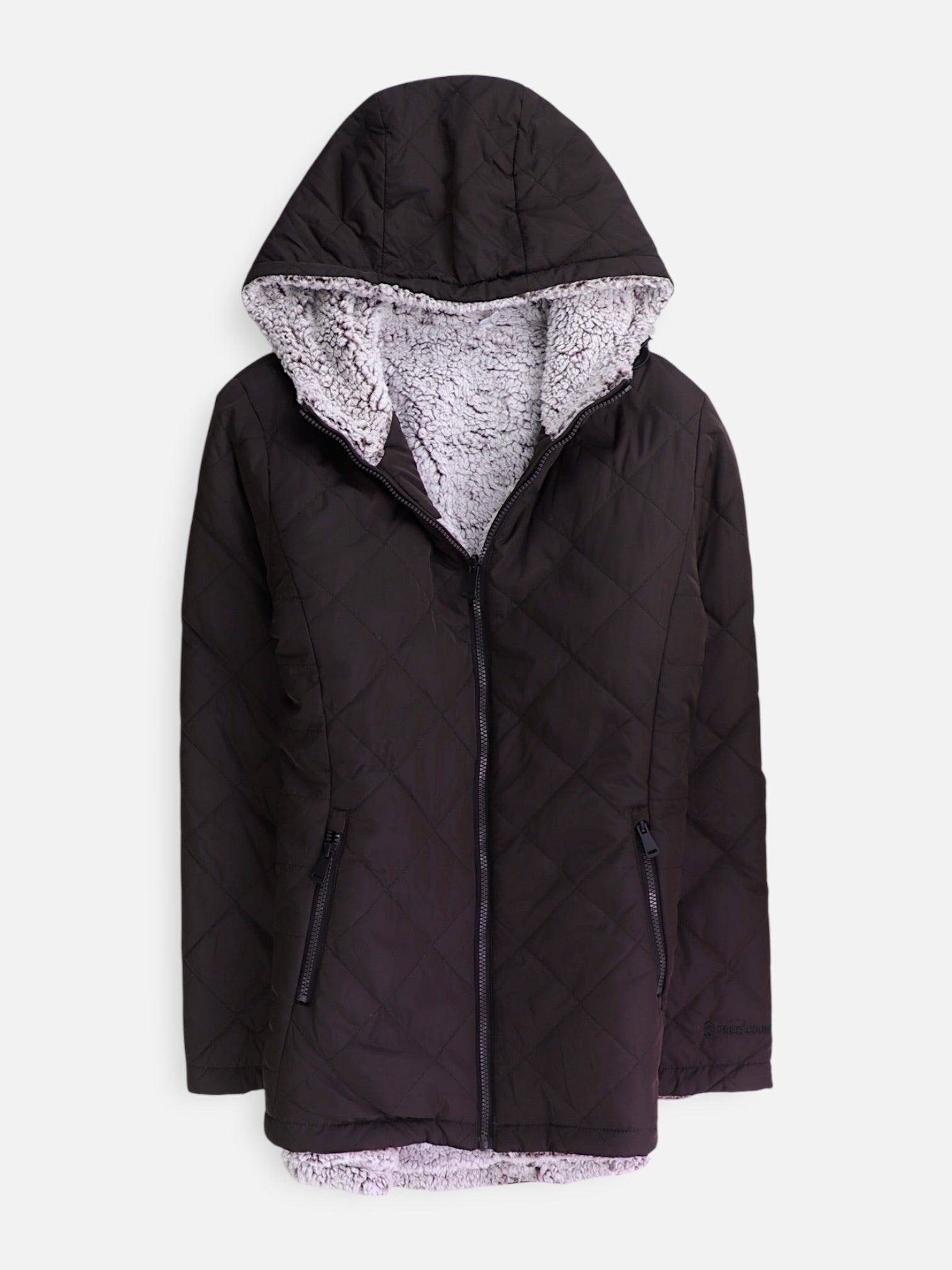 FREE COUNTY Chaqueta Puffer Reversible - Mujer - Medium