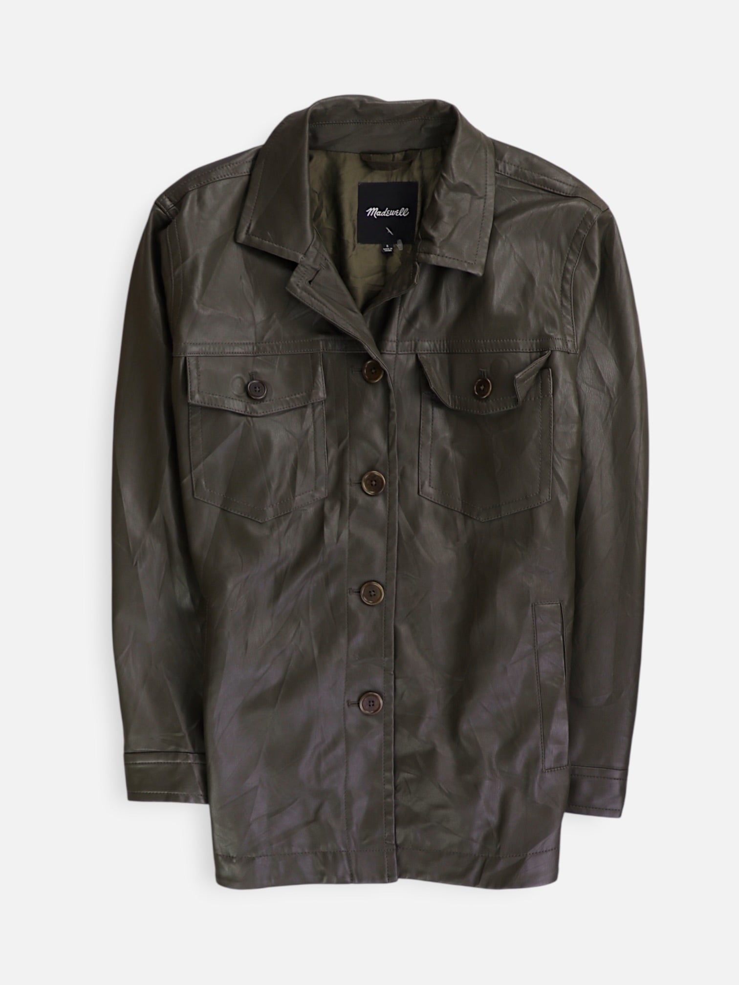 Madewell Chaqueta Casual Cuero - Mujer - Small