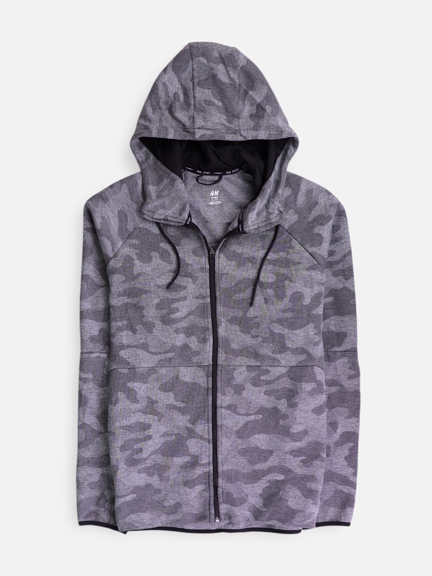 H&M Sudadera Hoodie Militar - Hombre - Large