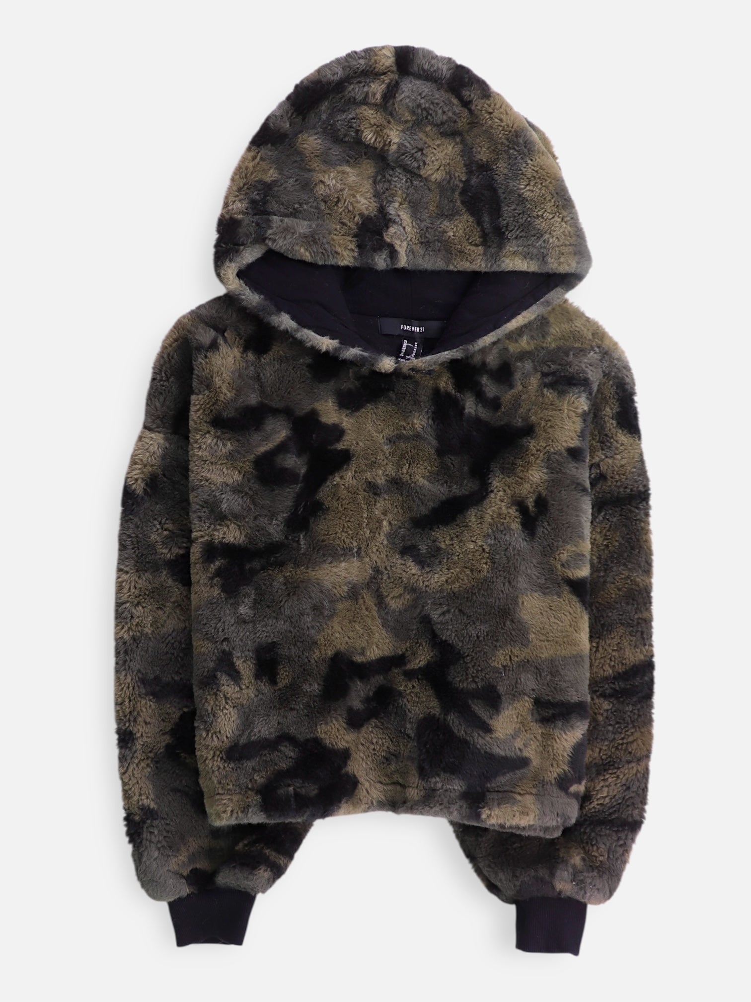 Forever 21 Sudadera Hoodie Teddy - Mujer - Medium