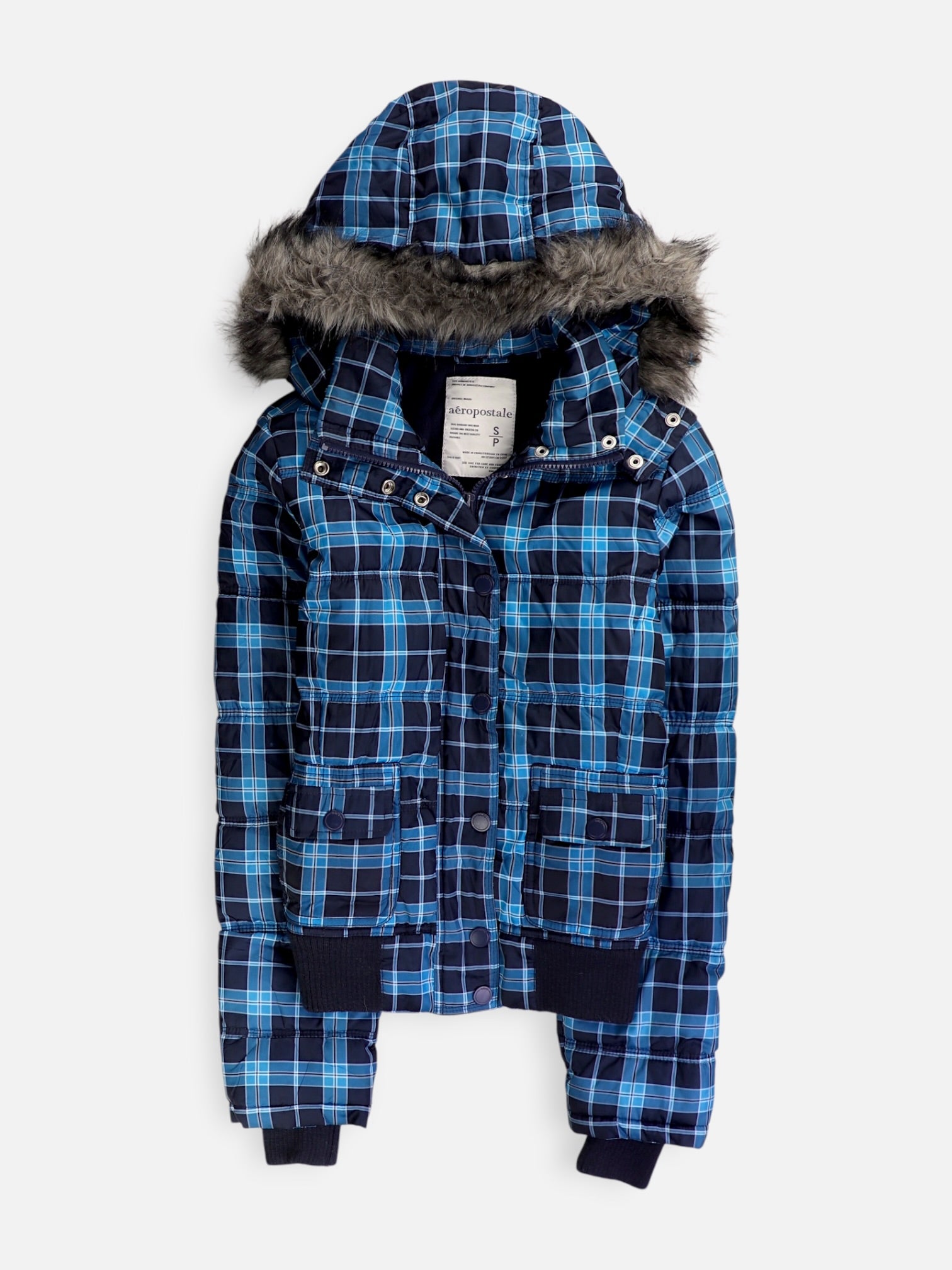 Aeropostale Chaqueta Puffer Impermeable - Mujer - Small