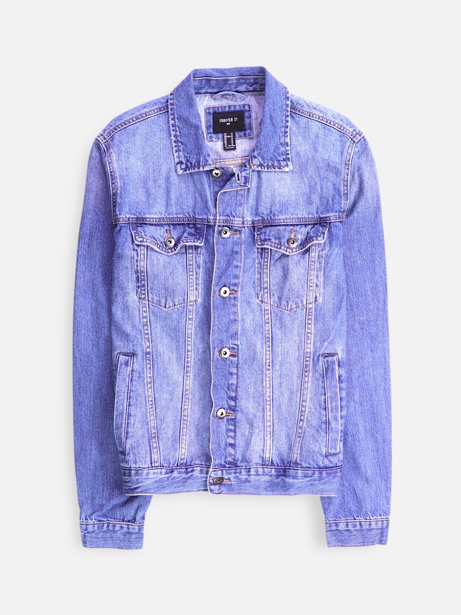 Forever 21 Chaqueta Casual Denim - Hombre - Medium