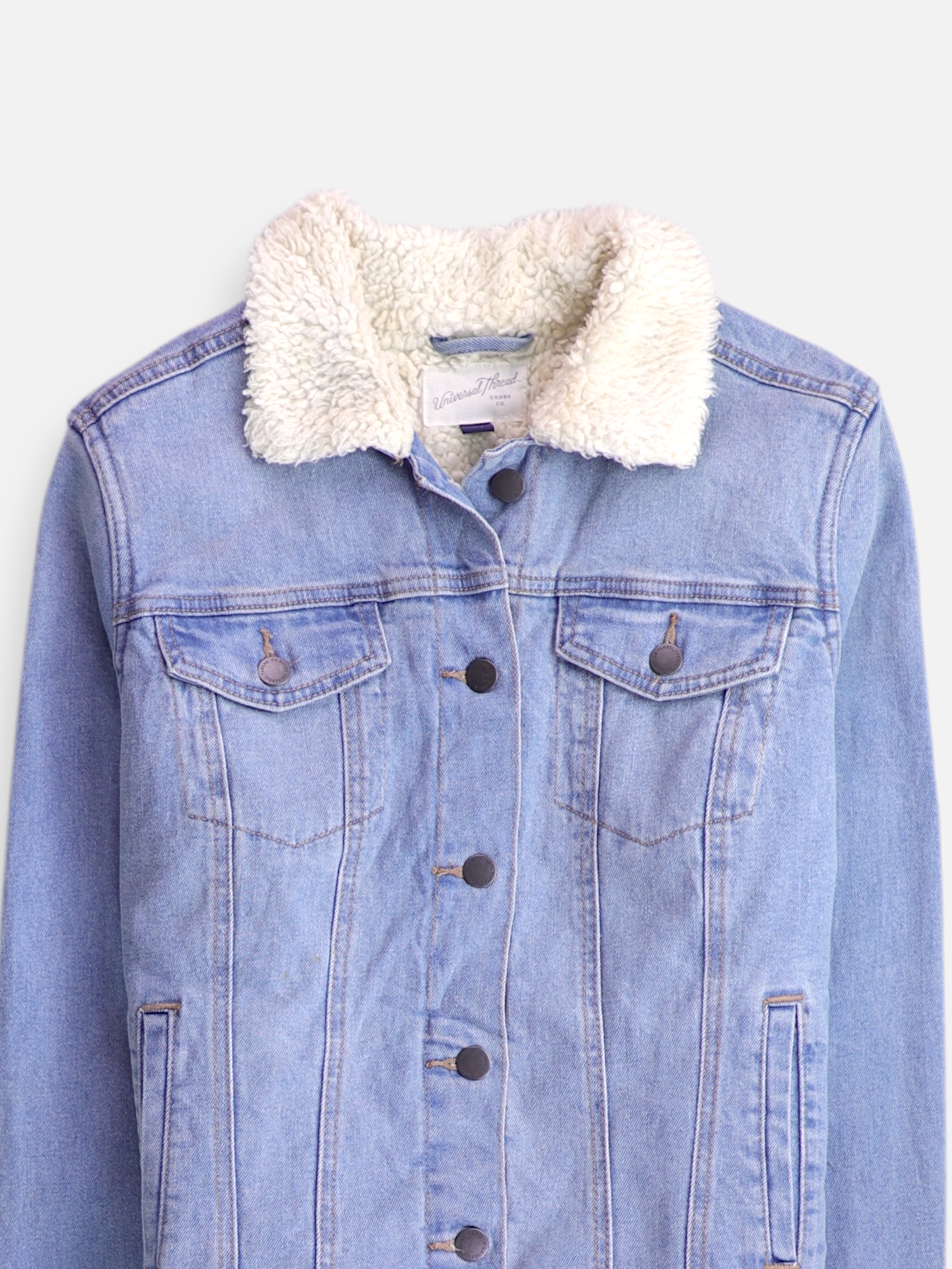 Universal Thread Chaqueta Sherpa Trucker Denim - Mujer - Medium