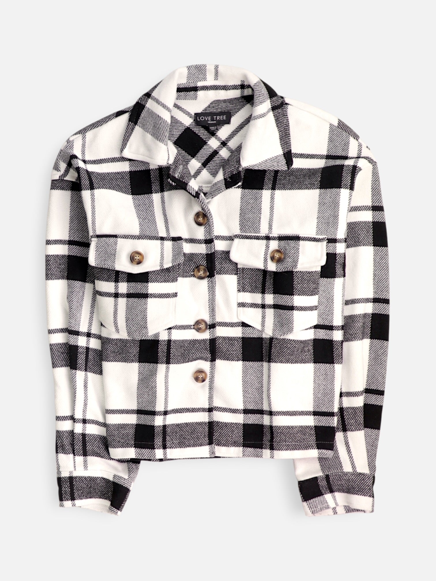 LOVE TREE  Chaqueta Sobrecamisa Color Block - Mujer - Medium