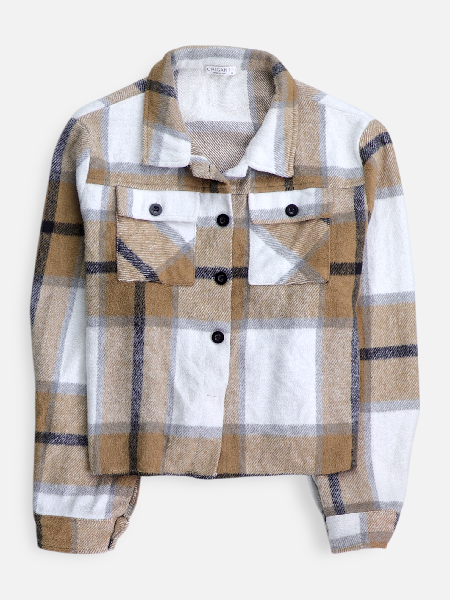 Chaqueta Sobrecamisa Color Block - Mujer - XL