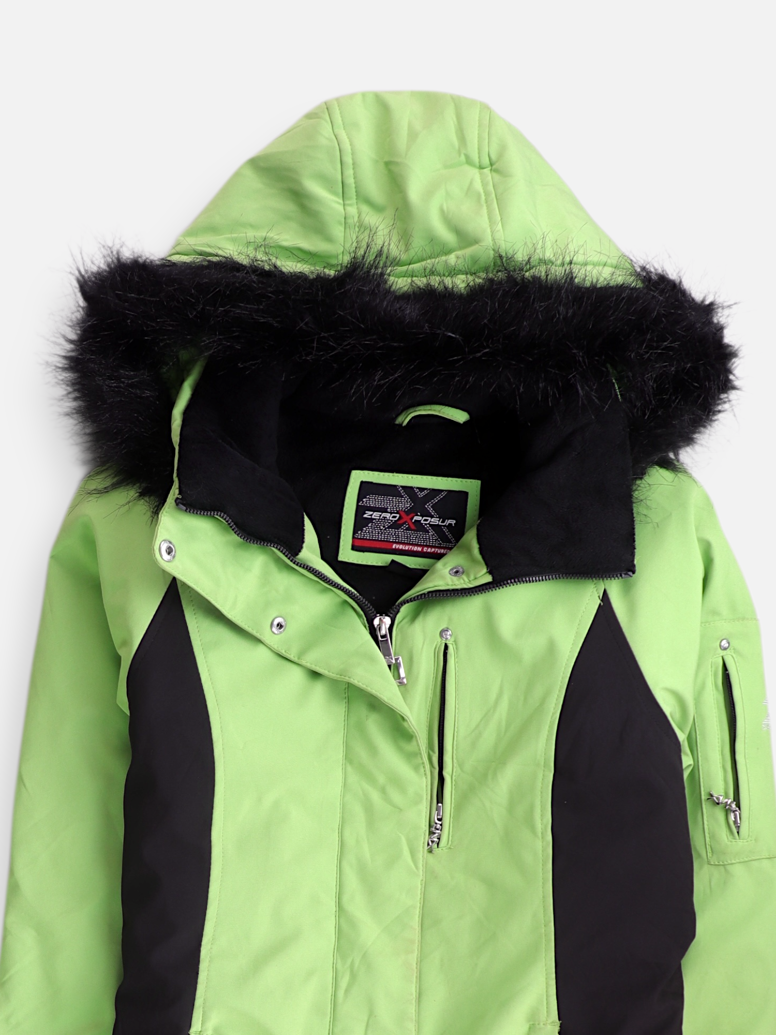 ZERO X POSUR Chaqueta Impermeable Color Block - Mujer - Small