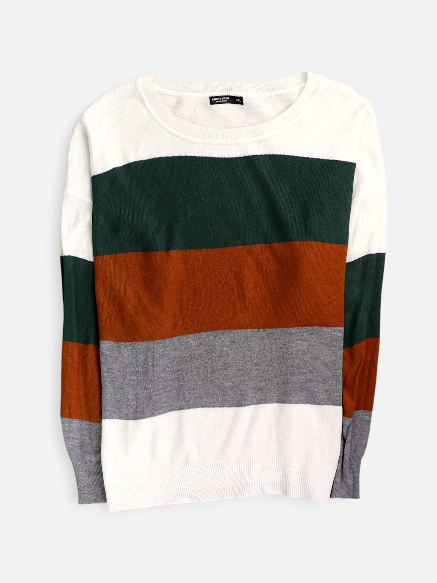 SHEIN Sueter Casual Color Block - Mujer - 3XL