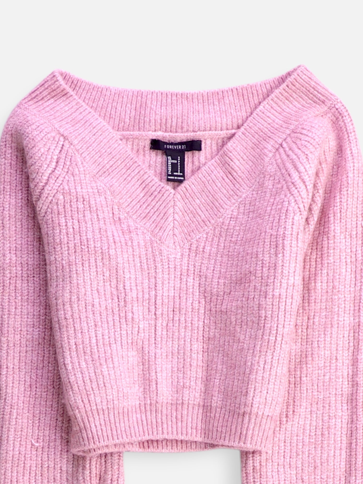 Forever 21 Sueter Knit Crop Top - Mujer - Small