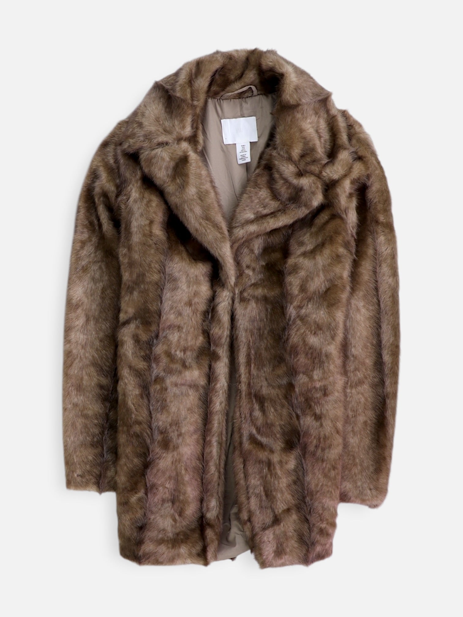H&M Abrigo Casual Teddy - Mujer - Small