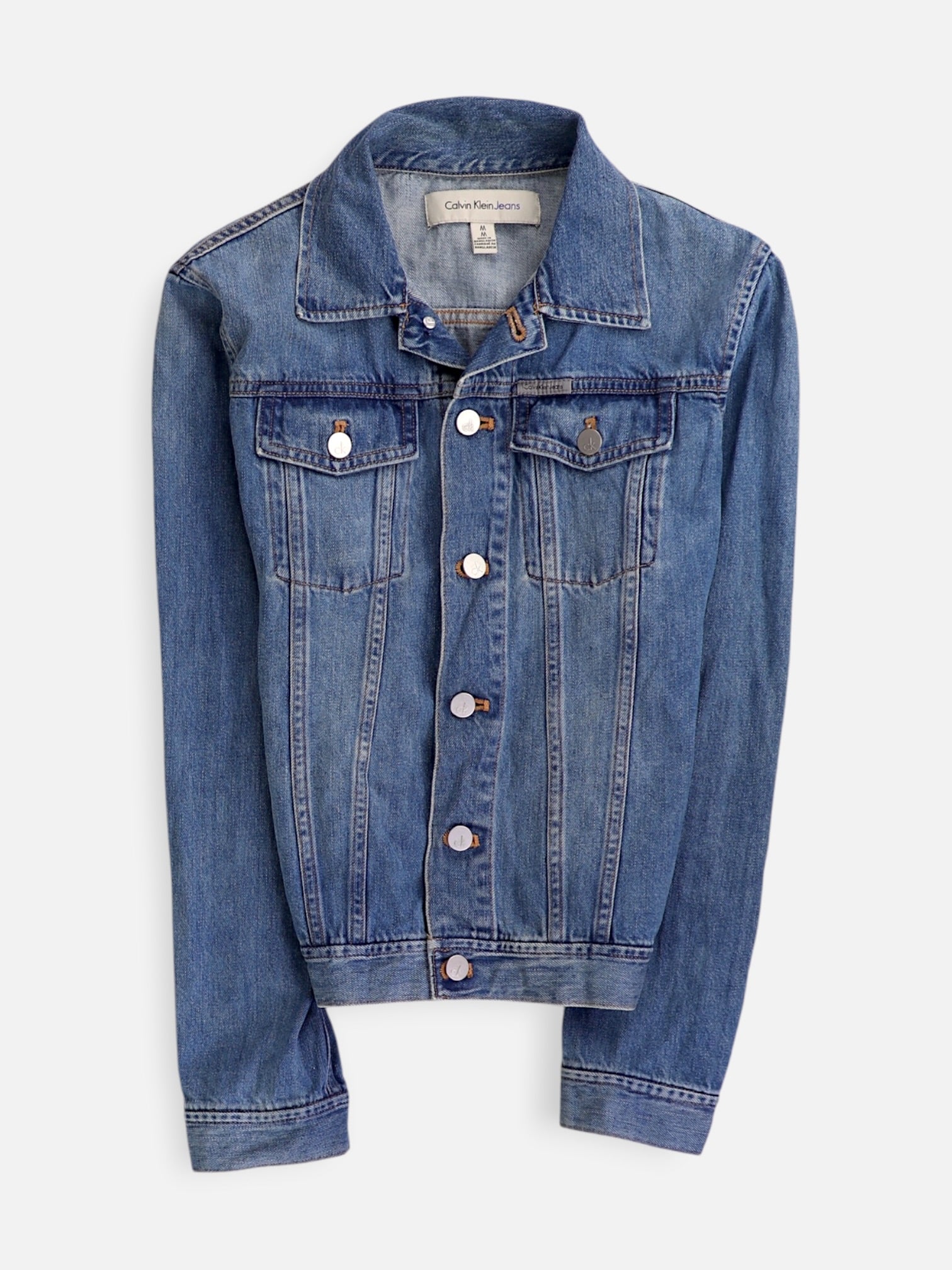 Calvin Klein Chaqueta Denim  Basic - Mujer - Medium