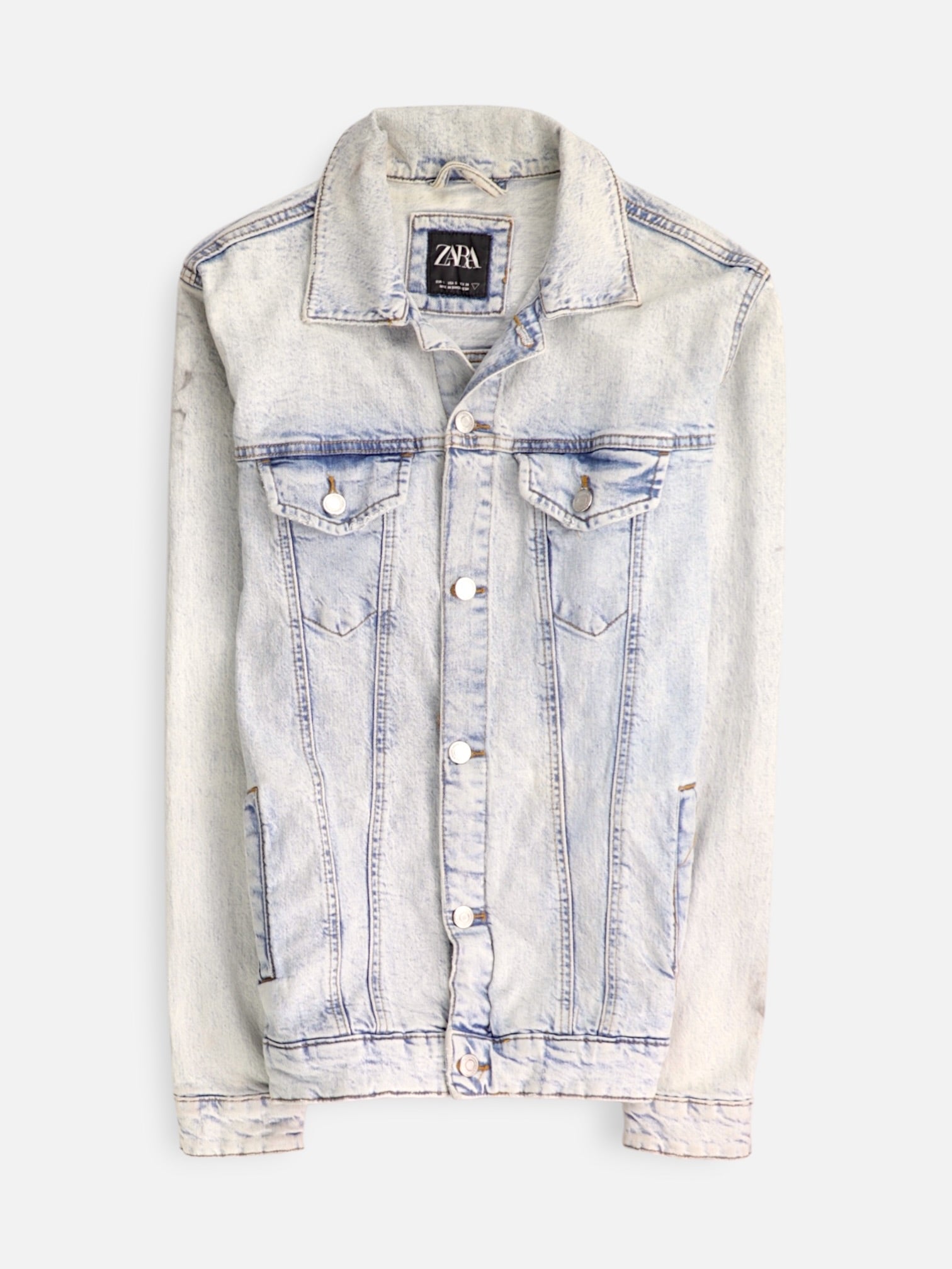 ZARA Chaqueta Casual Denim - Hombre - Small