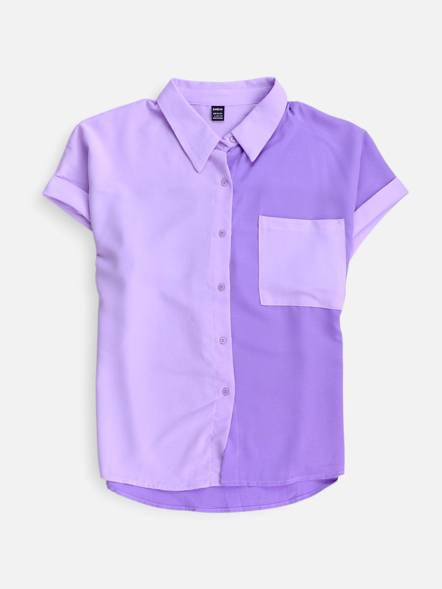 SHEIN Blusa Color Block - Mujer - Large