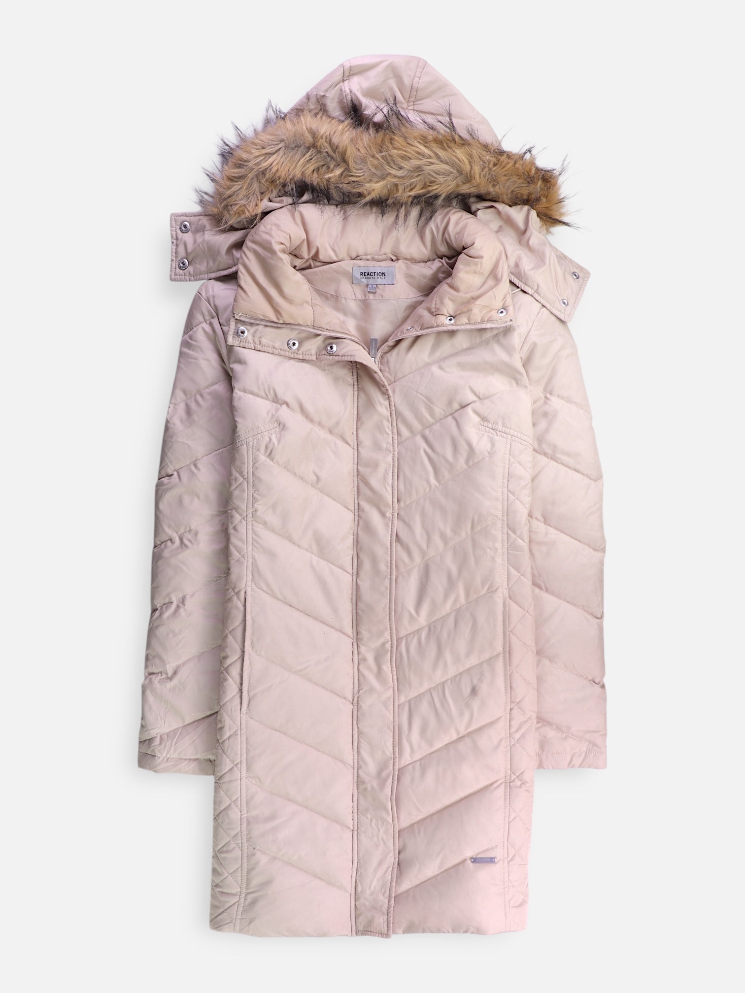 Kenneth Cole Abrigo Impermeable Puffer - Mujer - Large