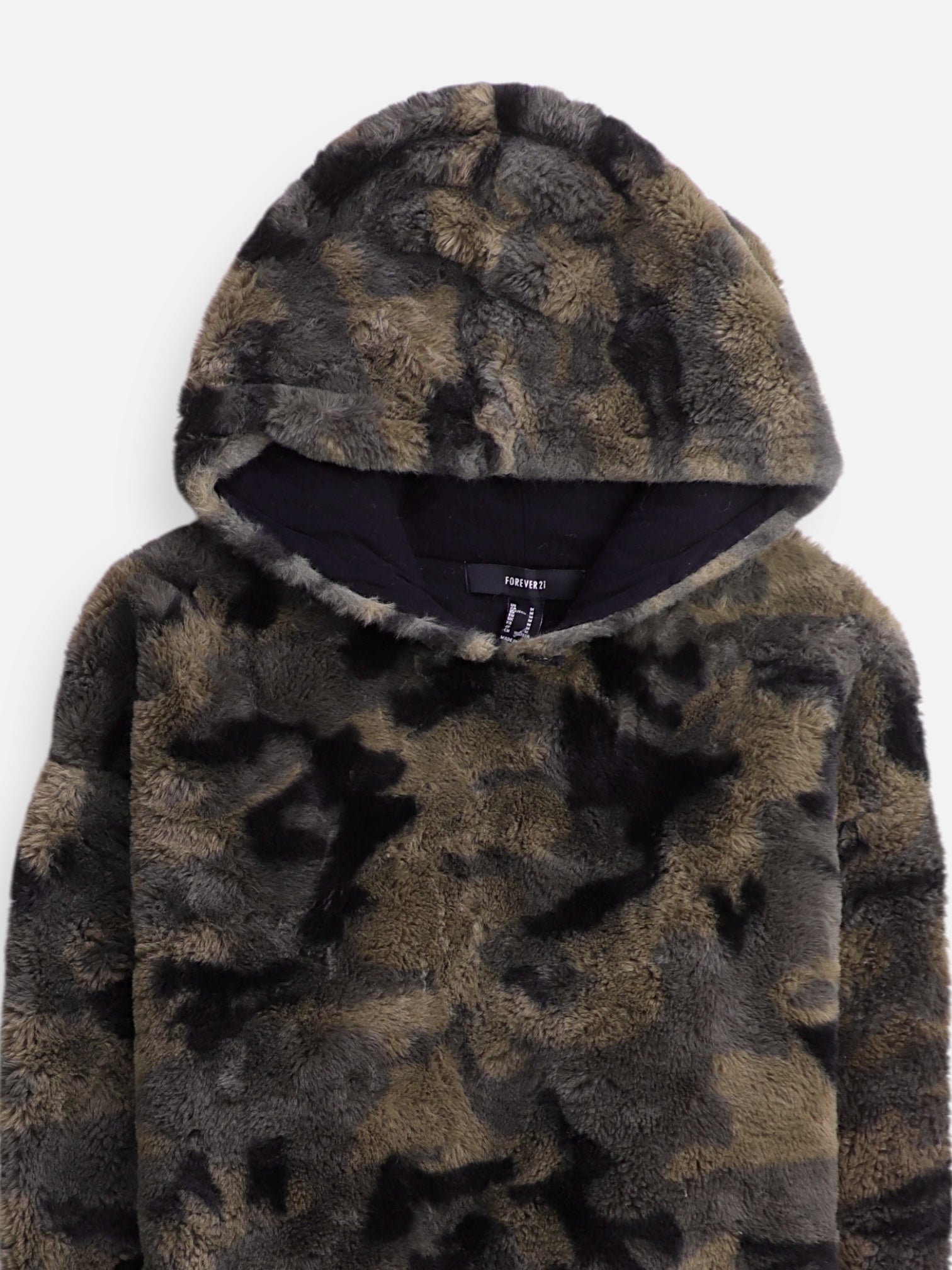 Forever 21 Sudadera Hoodie Teddy - Mujer - Medium