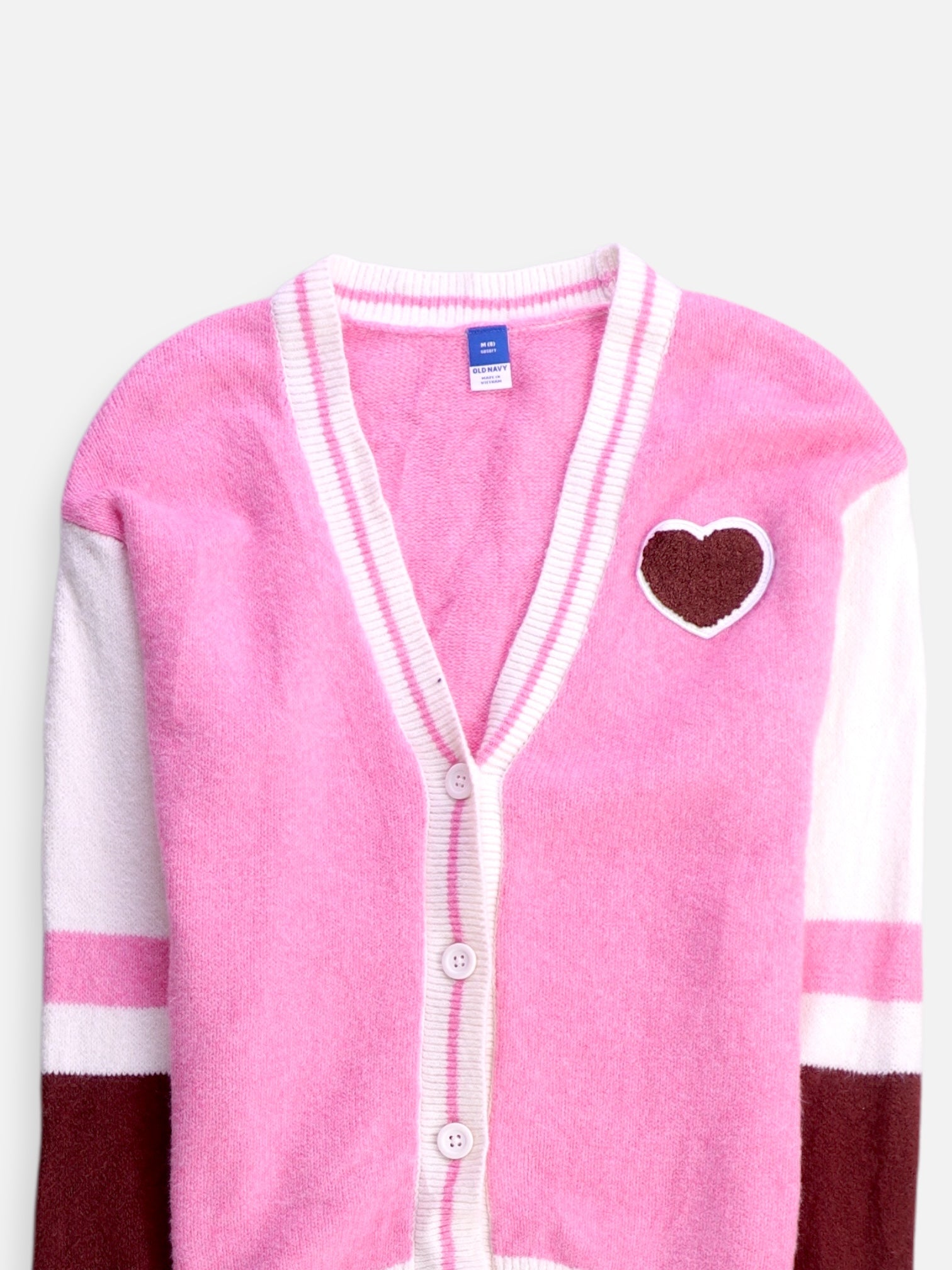 Old Navy Sueter Cardigan Color Block - Niña - Medium - 7-8Y (Años)