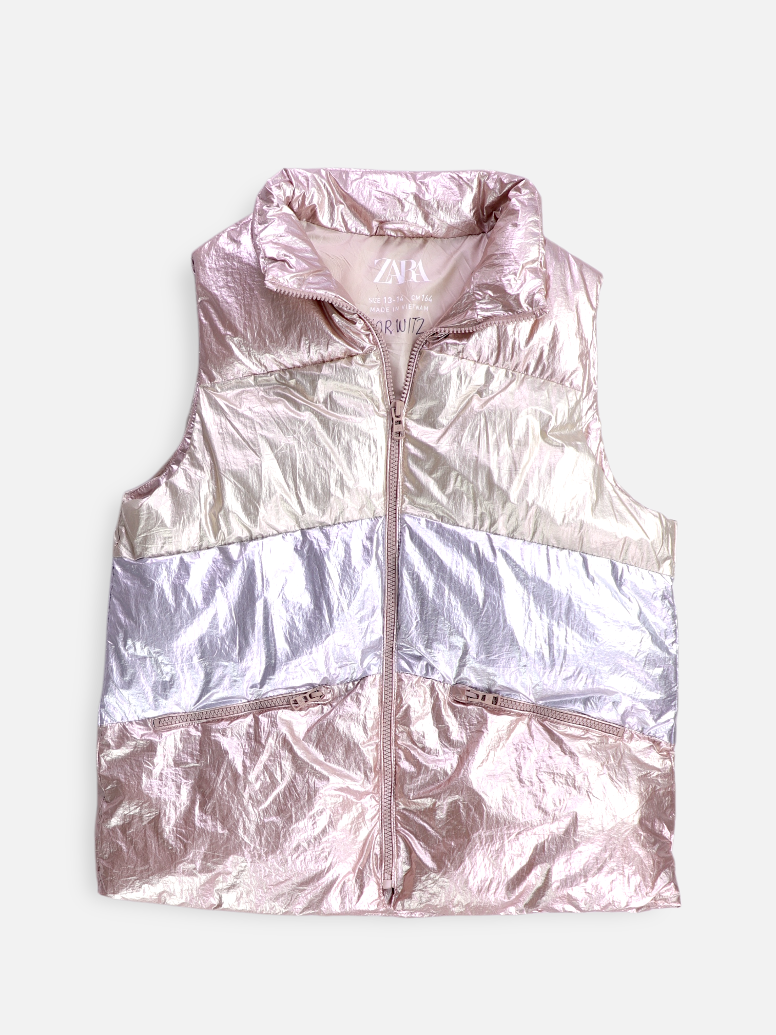 ZARA Chaleco Puffer - Niña - Small - 13-14Y (Años)