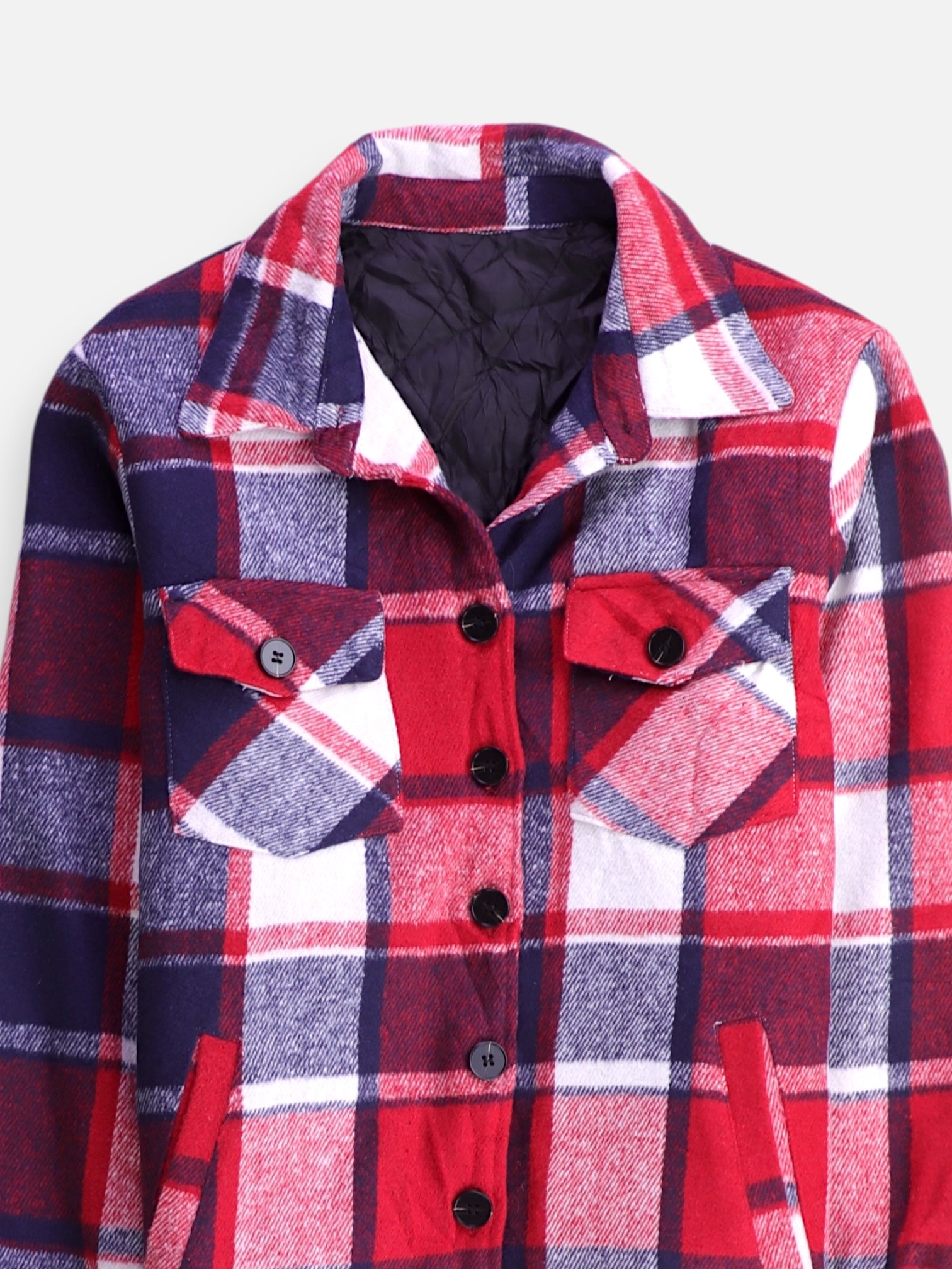 Chaqueta Sobrecamisa Color Block - Mujer - Medium