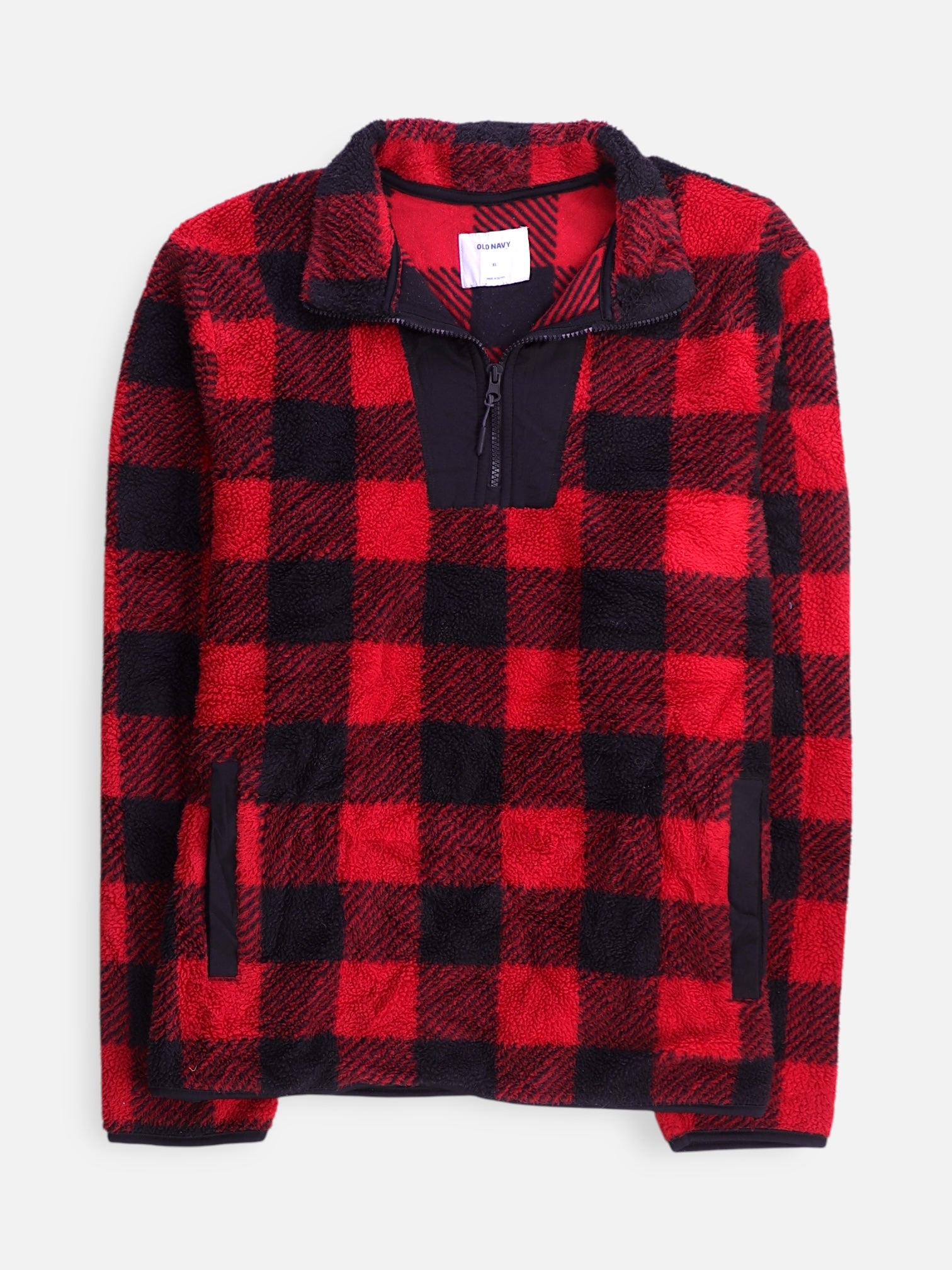 Old Navy Sueter Fleece Color Block - Hombre - XL