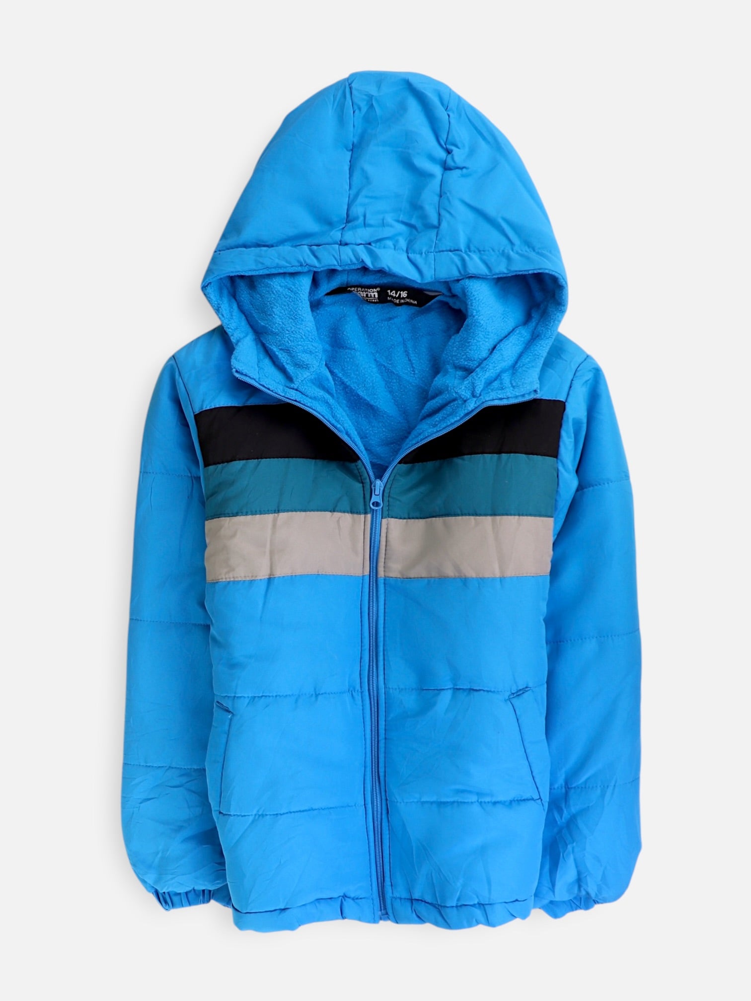 Chaqueta Puffer Color Block - Niño - N/A - 14-16Y (Años)