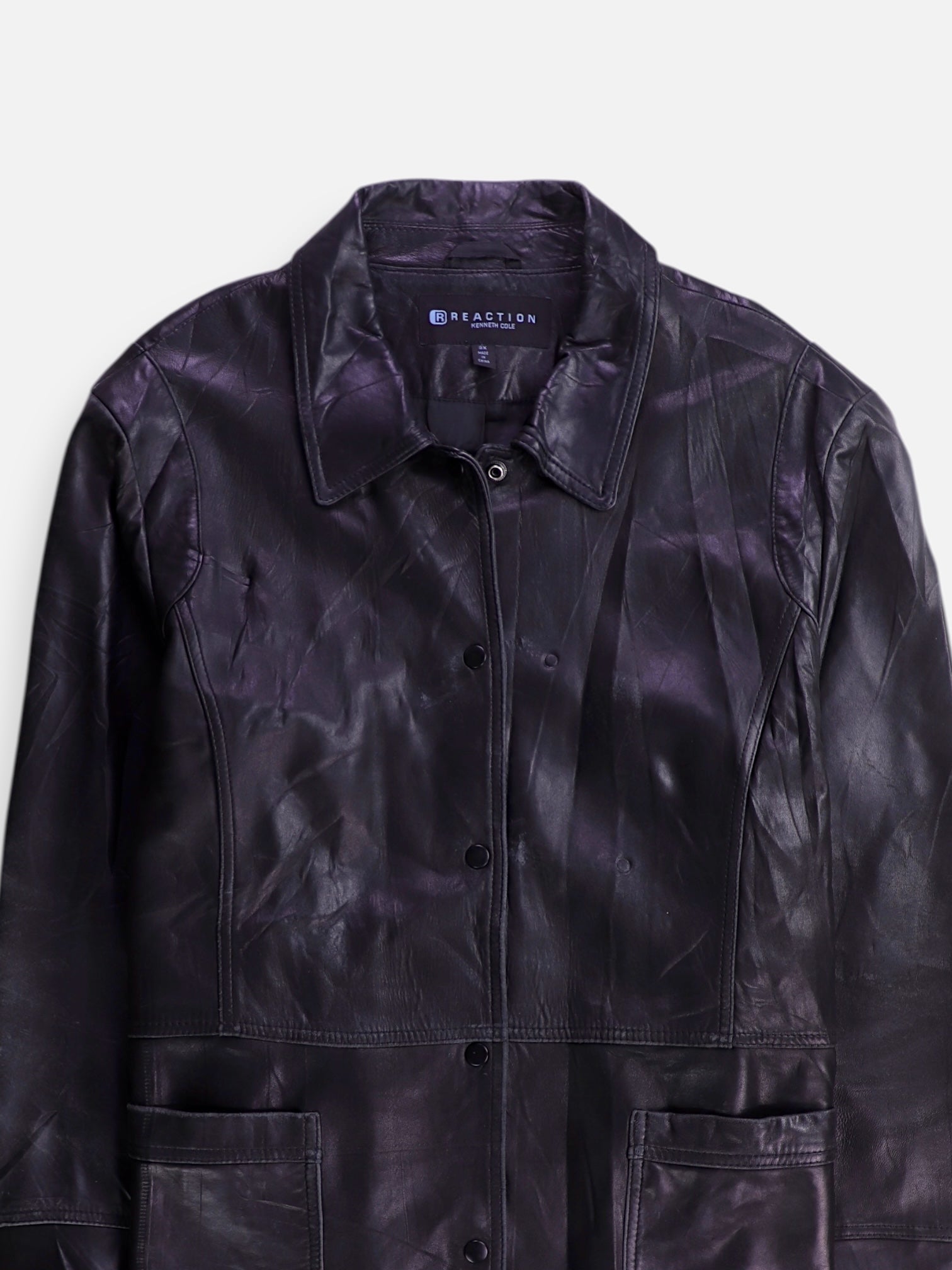 Kenneth Cole Chaqueta Cuero Basic - Mujer - 3XL