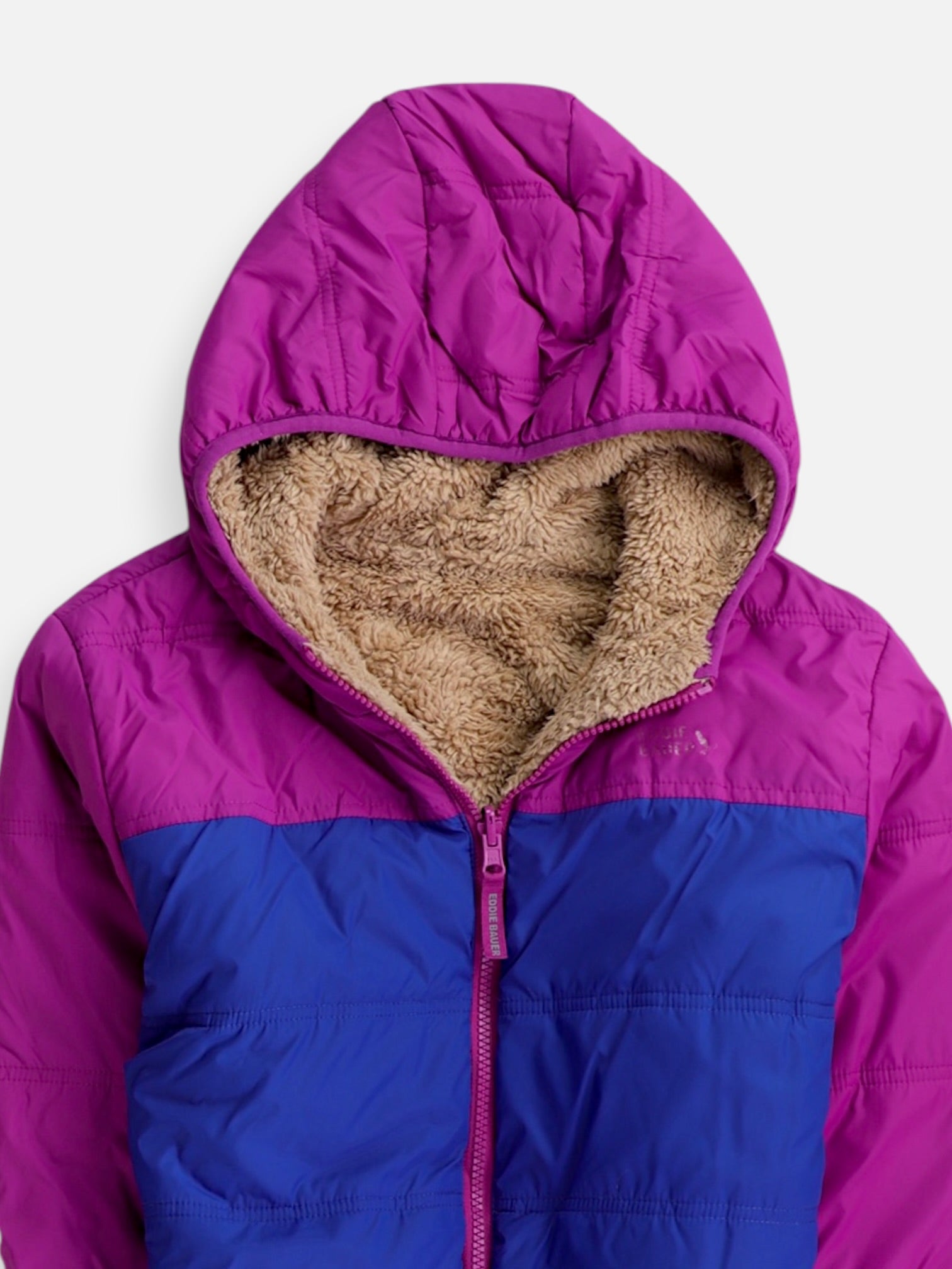 LANDS END Chaqueta Puffer Teddy - Niña - Large - 14-16Y (Años)