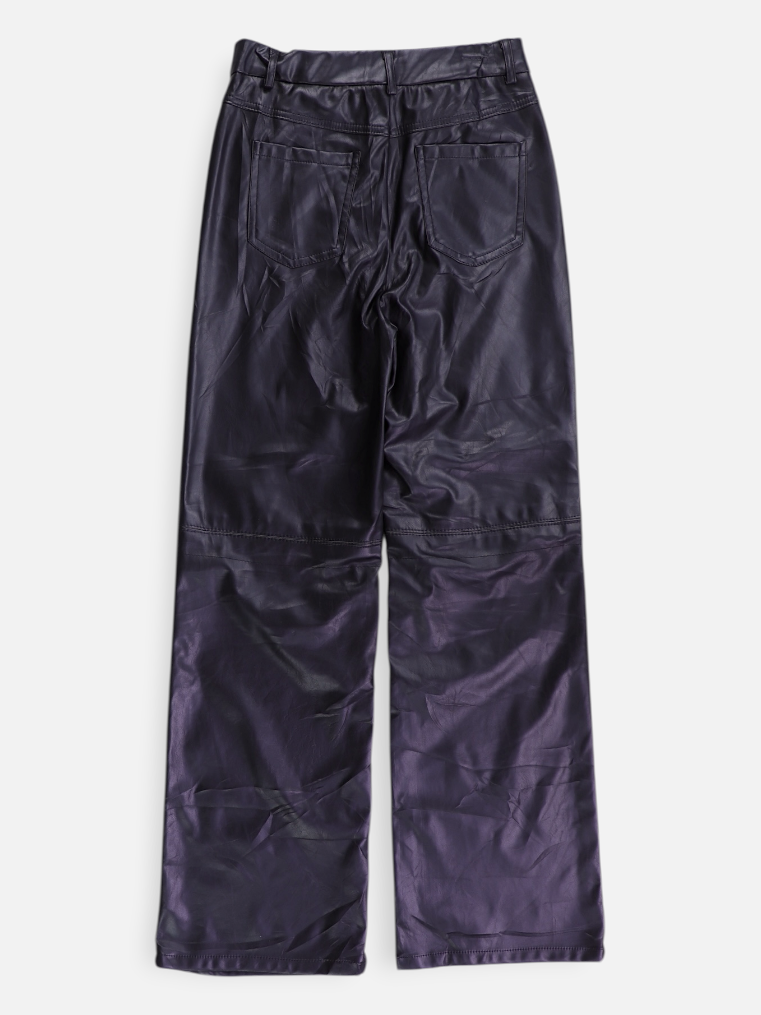 Pantalon Regular Fit Cuero - Mujer - XS