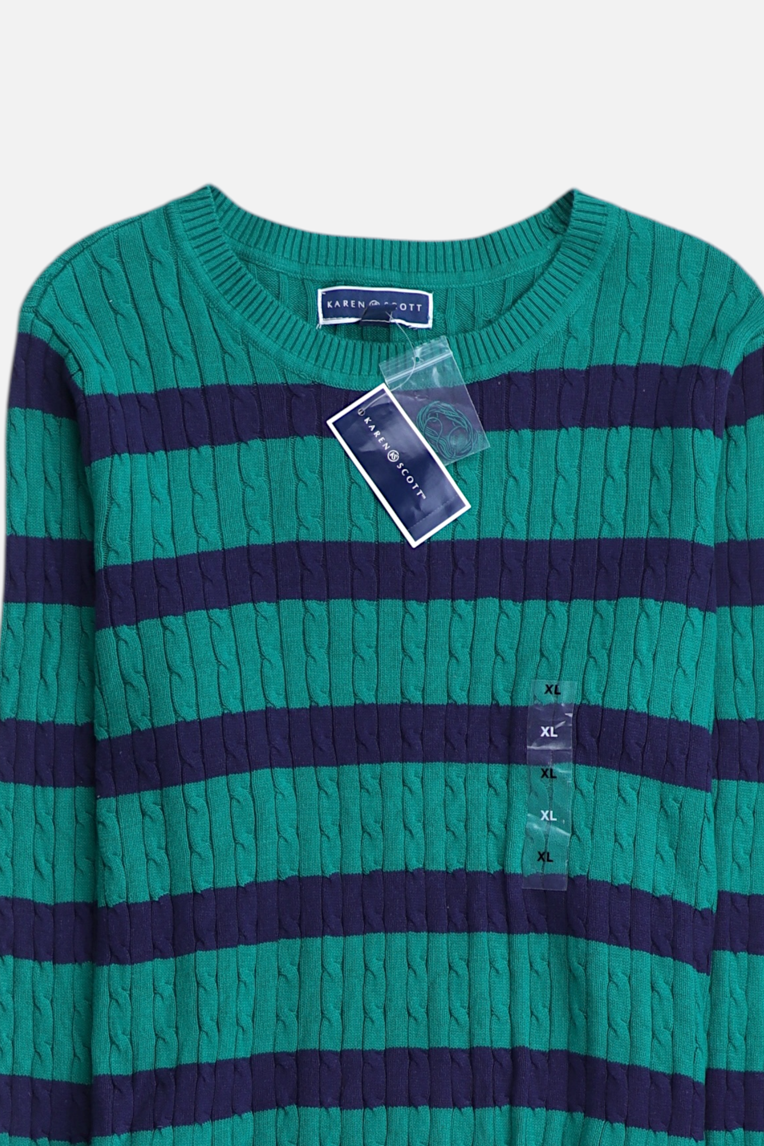 KAREN SCOTT Sueter Knit Color Block - Mujer - XL