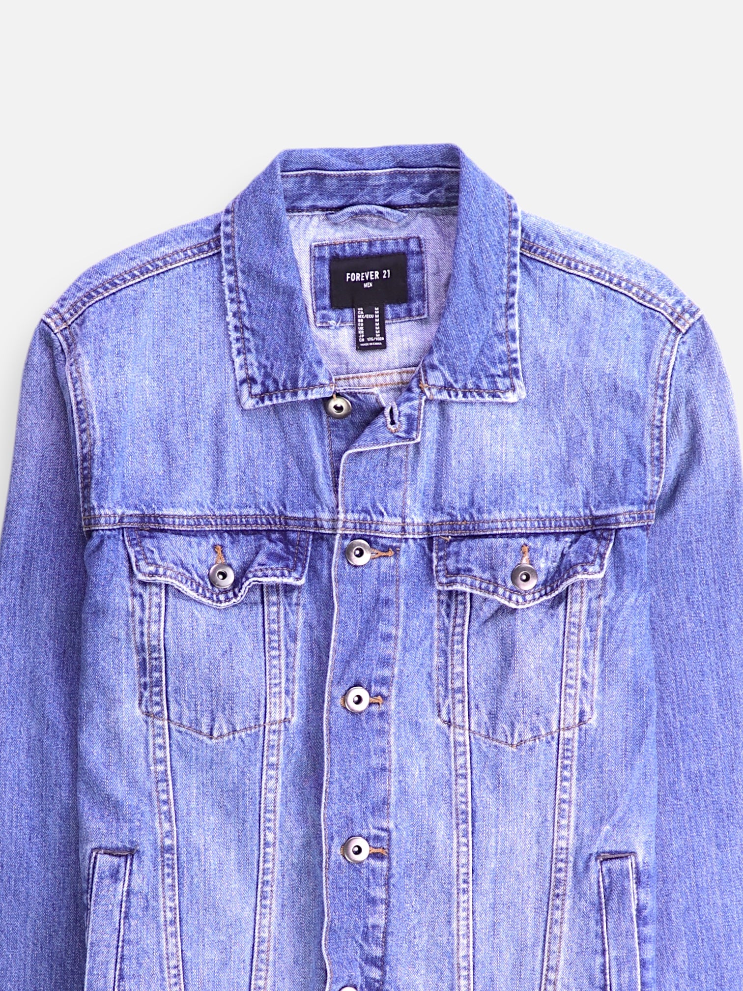 Forever 21 Chaqueta Casual Denim - Hombre - Medium