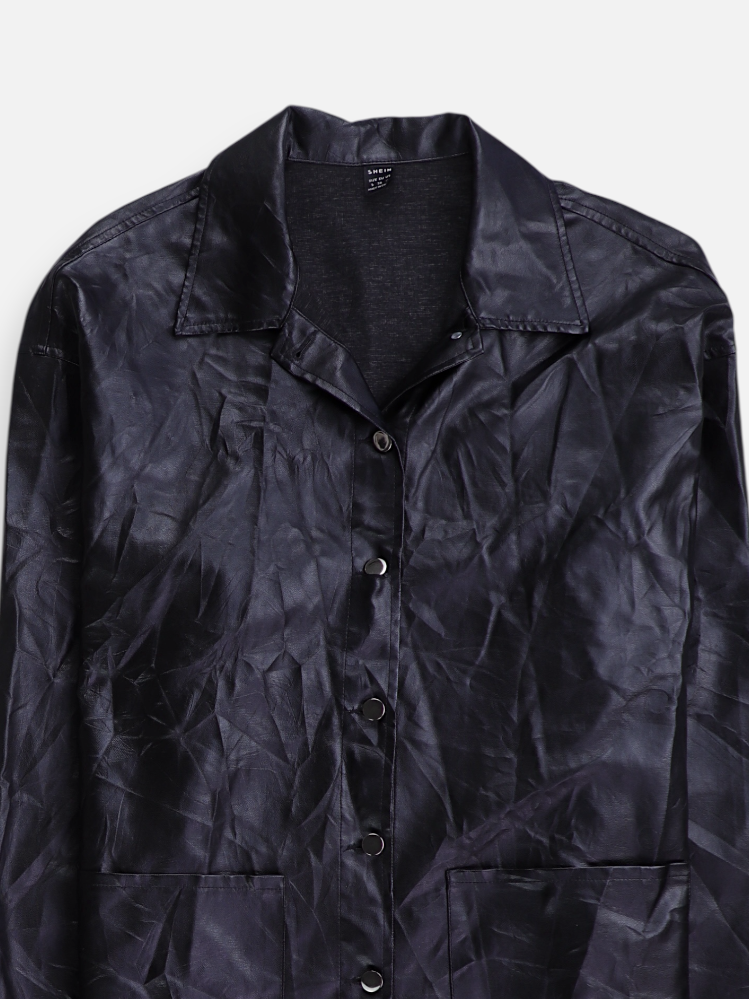 SHEIN Chaqueta Sobrecamisa Cuero - Hombre - Small