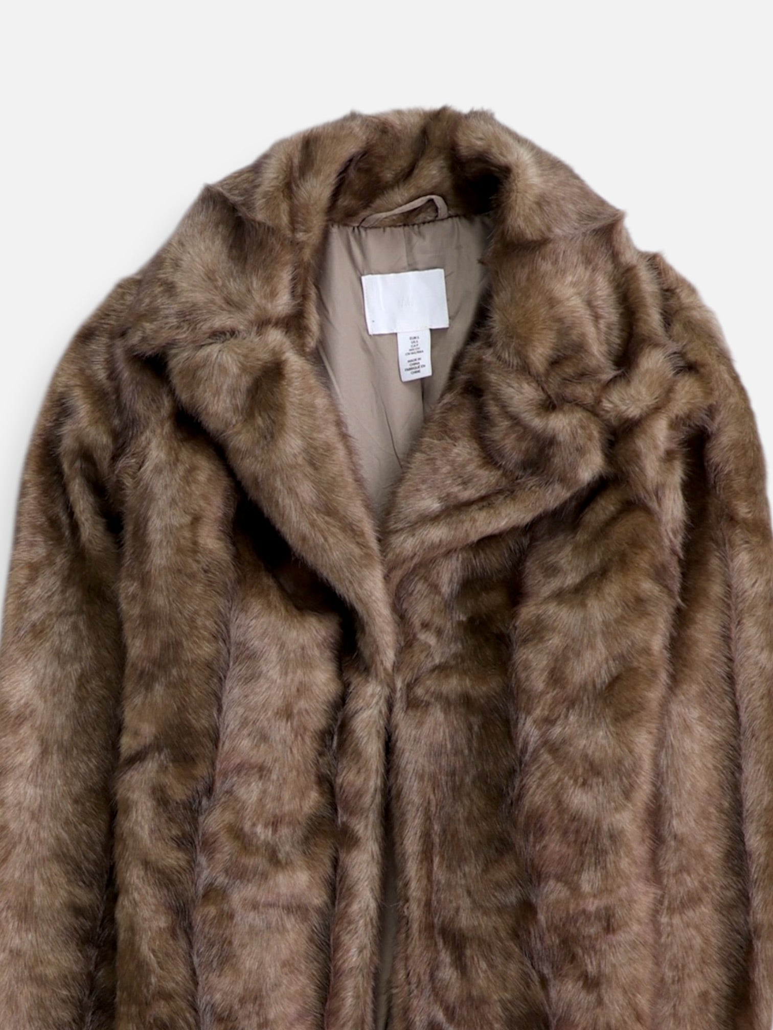 H&M Abrigo Casual Teddy - Mujer - Small