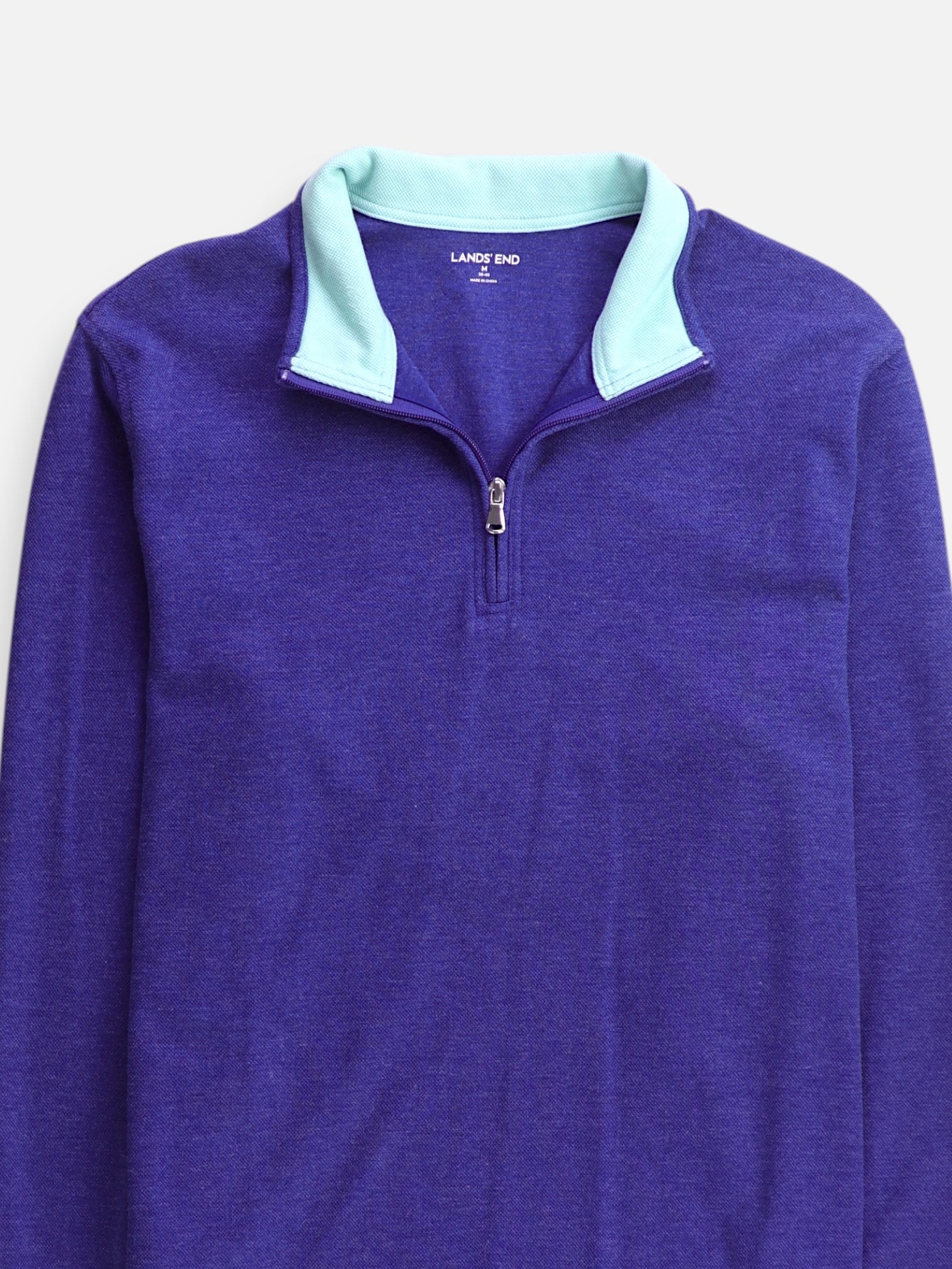 LANDS END Sueter Fleece Casual - Hombre - Medium