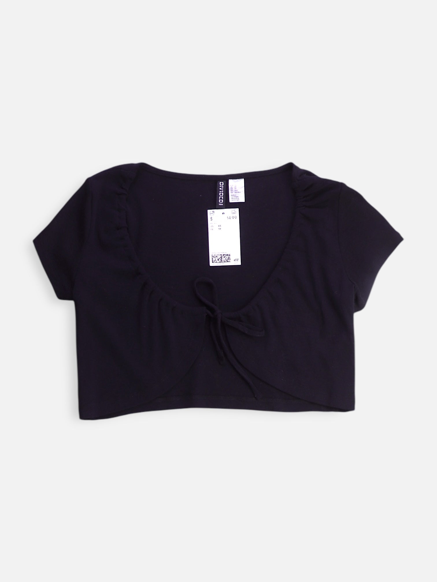 H&M Blusa Crop Top - Mujer - XS