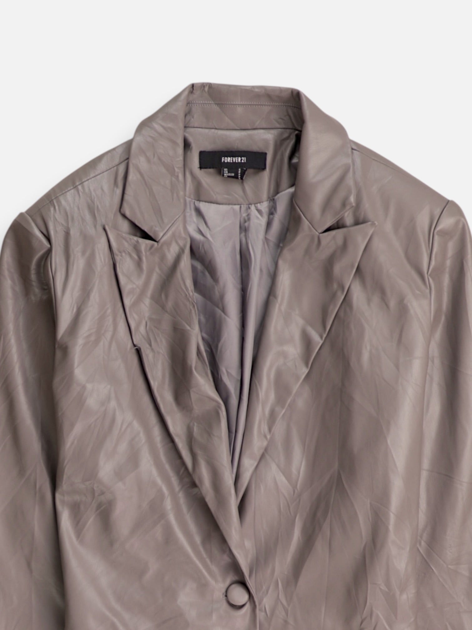 Forever 21 Chaqueta Casual Cuero - Mujer - Small