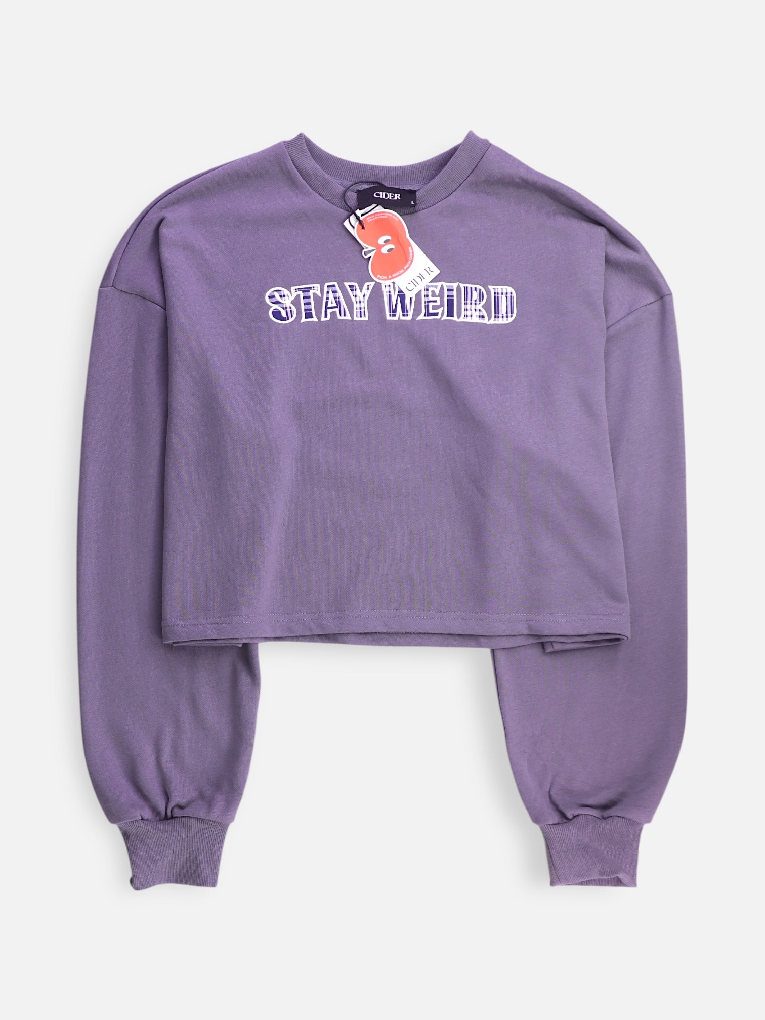 CIDER  Sudadera Sweatshirt Crop Top - Mujer - Large
