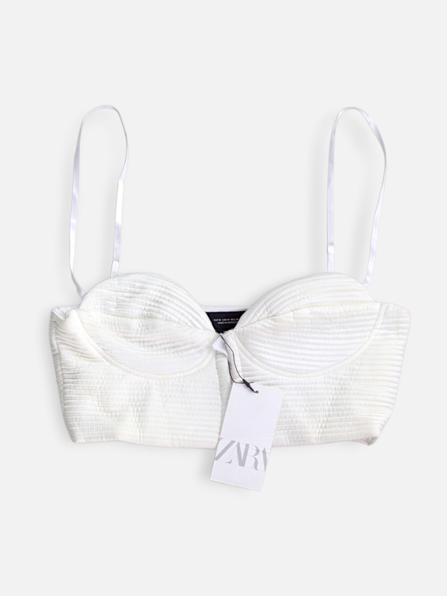 ZARA Blusa Crop Top - Mujer - Medium