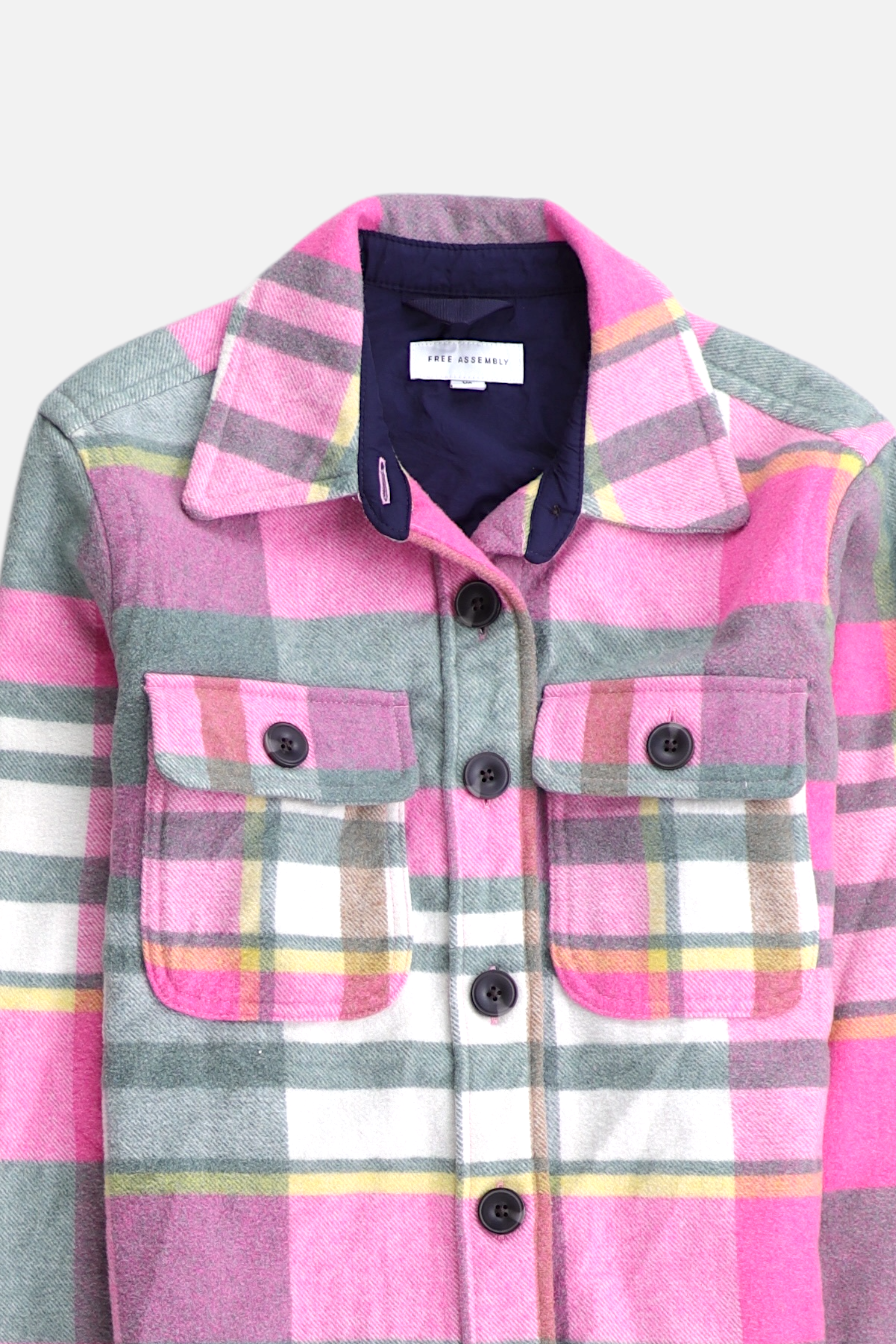 Chaqueta Sobrecamisa Color Block - Mujer - XS
