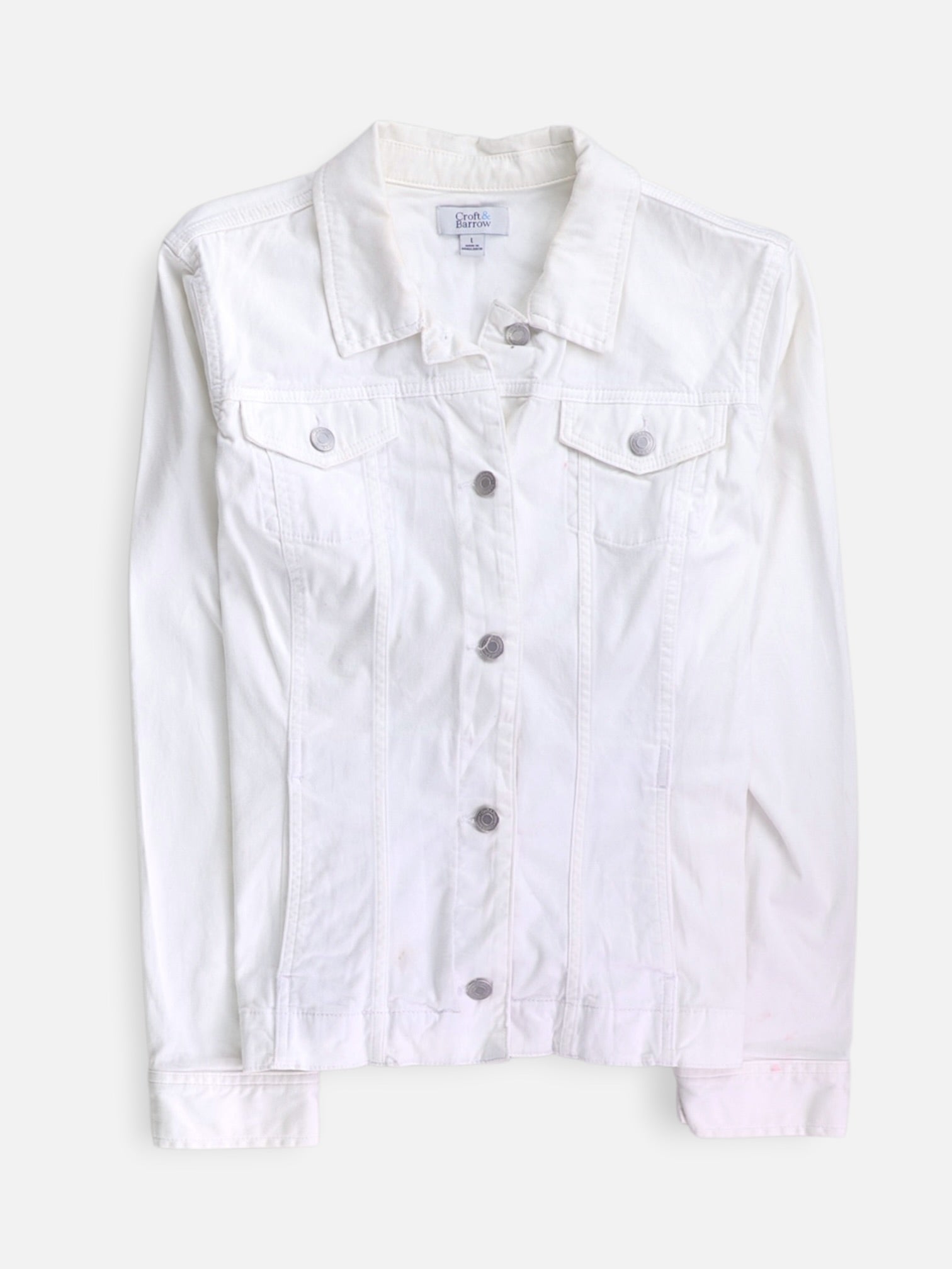 Croft & Barrow Chaqueta Denim  Basic - Mujer - Large