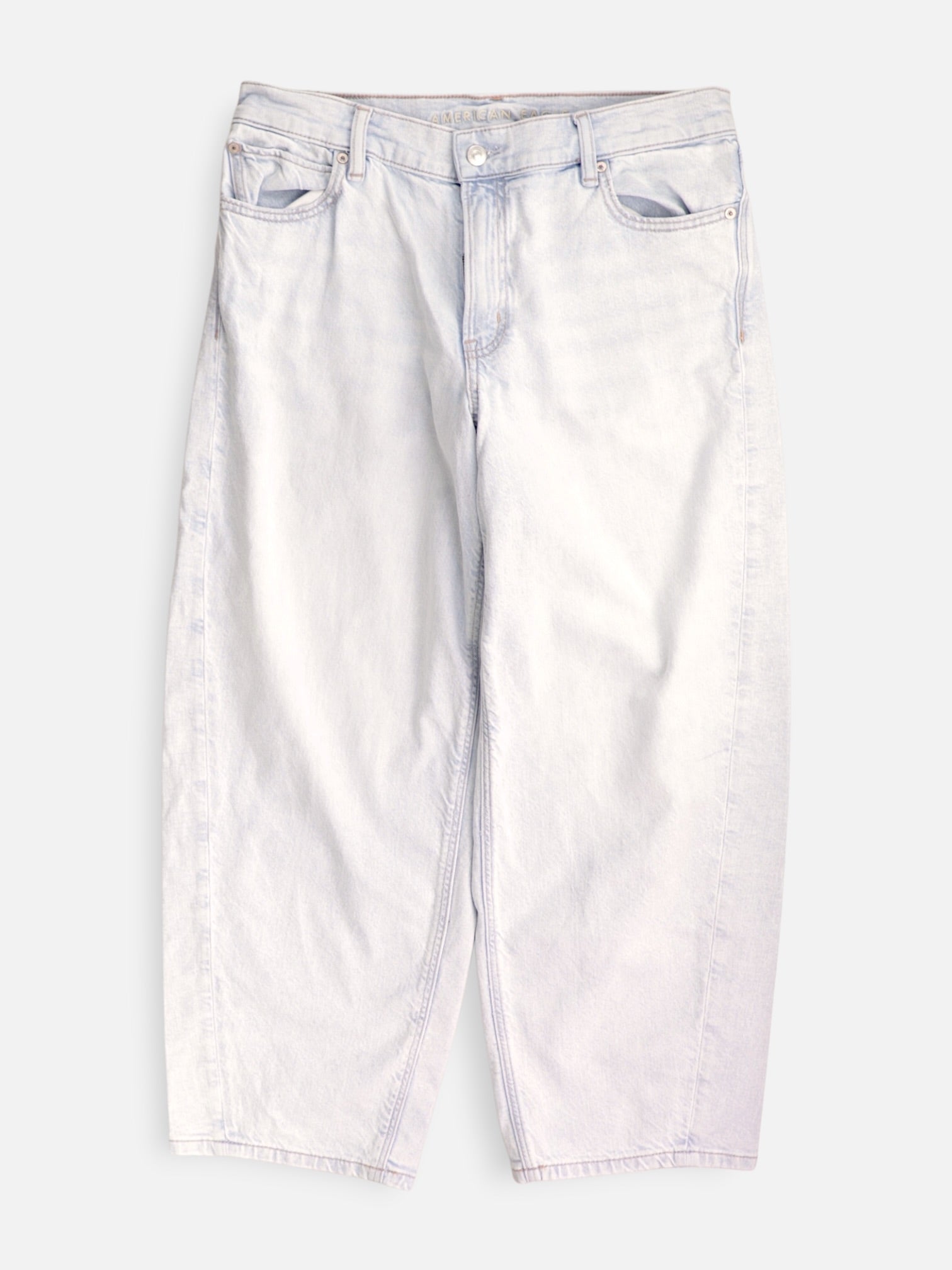American Eagle Jean low-rise baggy barrel Denim - Mujer - 8