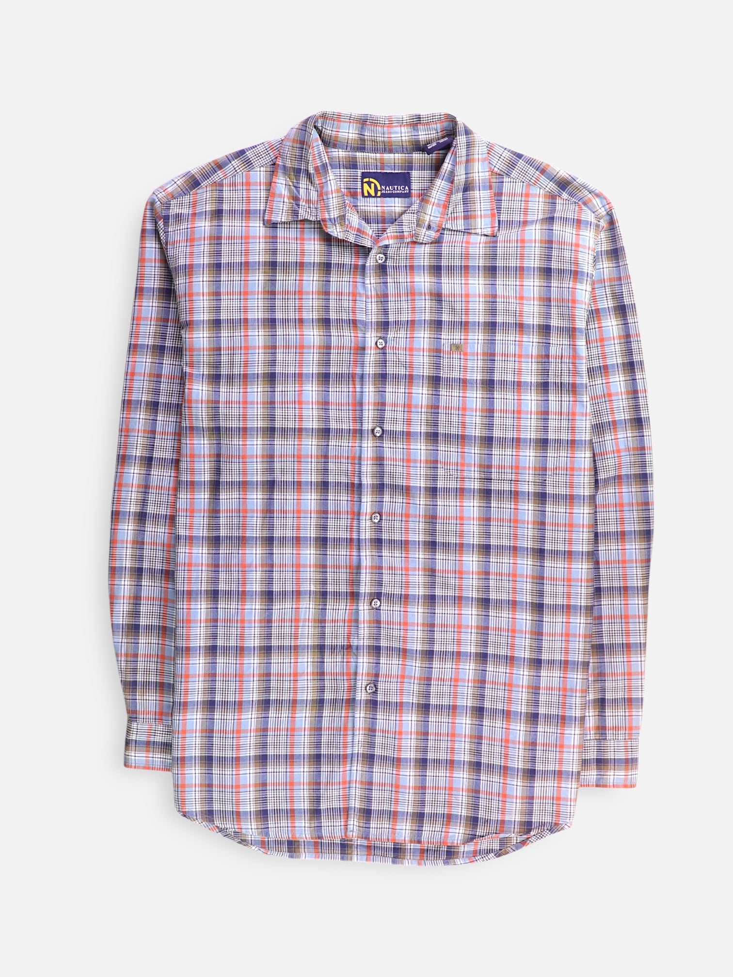 Nautica Camisa Casual - Hombre - Large