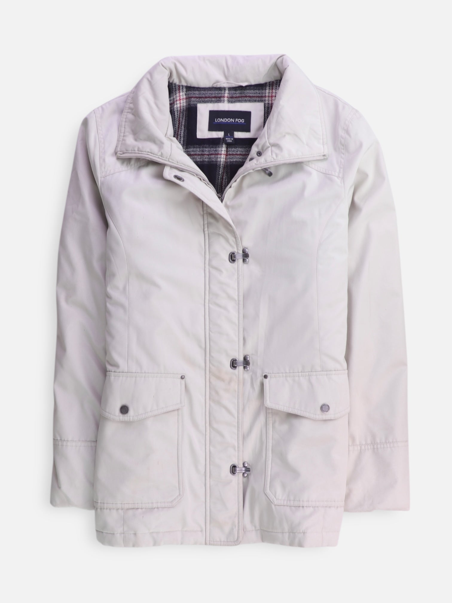 LONDON FOG Chaqueta Casual Impermeable - Mujer - Large